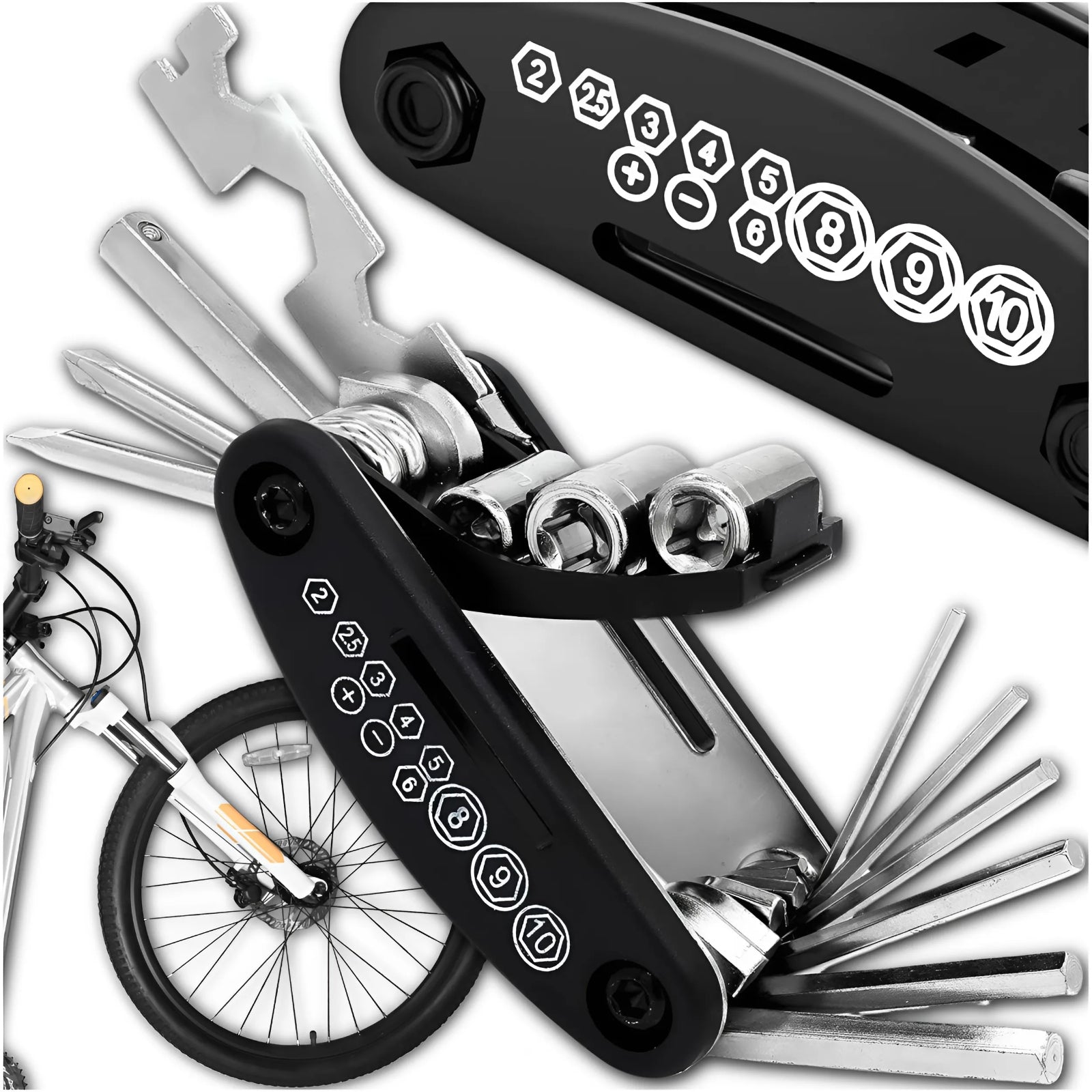 UNIVERSAL BIKE TOOL WRENCH SET 16in1 MULTITOOL