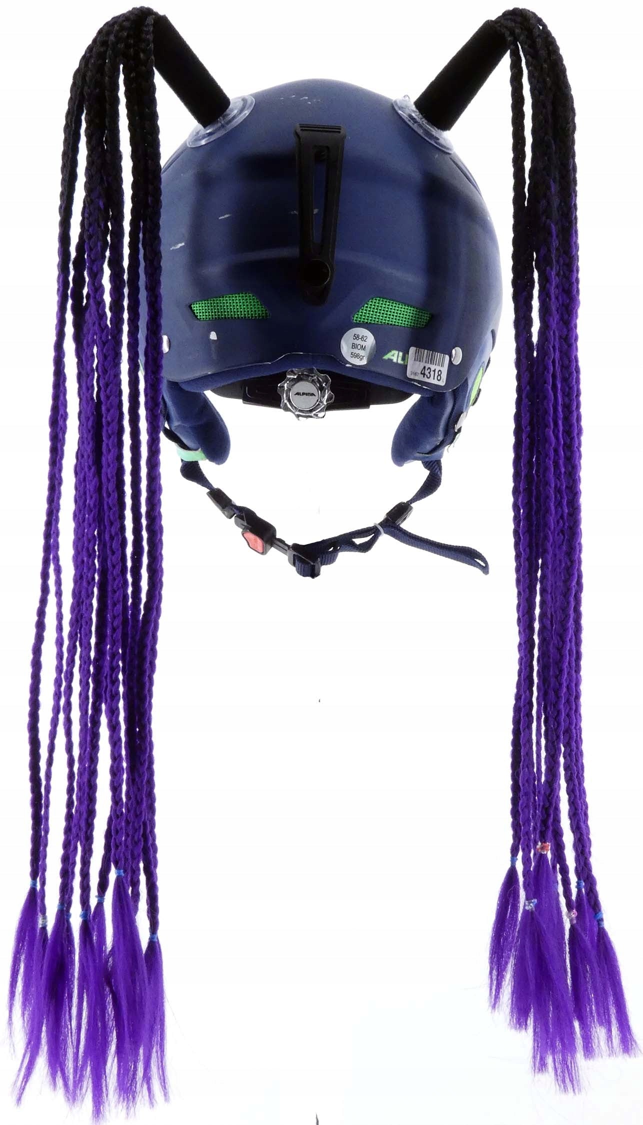 UNIVERSAL BRAID FOR MOTO HELMET AND BICYCLE, SUCTION CUP MOUNTING Color other
