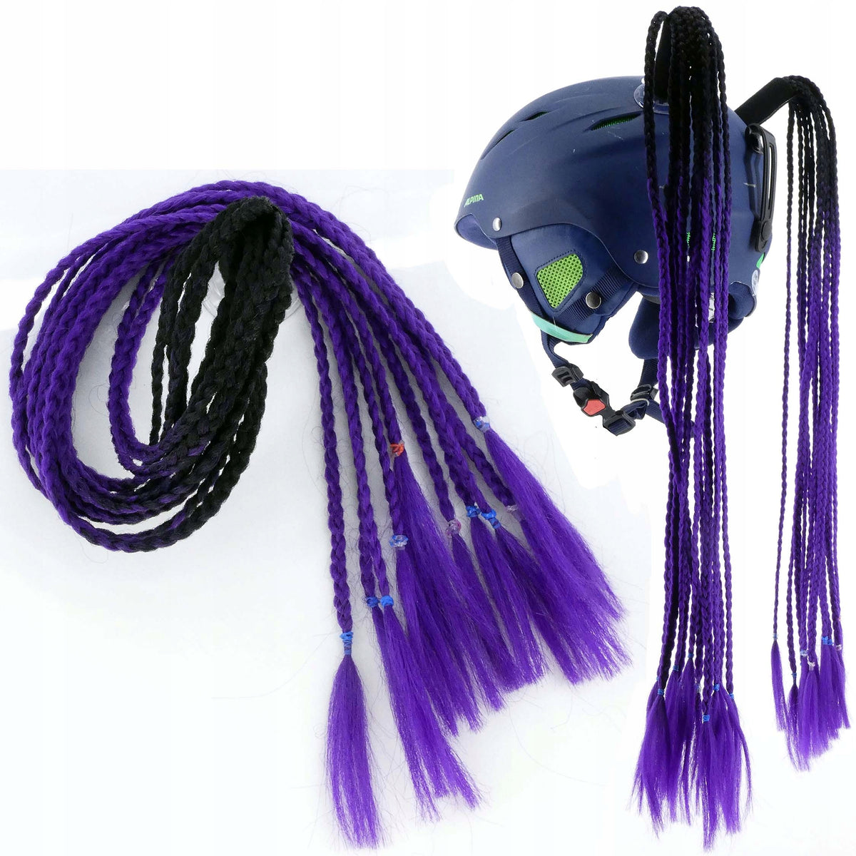 UNIVERSAL BRAID FOR MOTO HELMET AND BICYCLE, SUCTION CUP MOUNTING