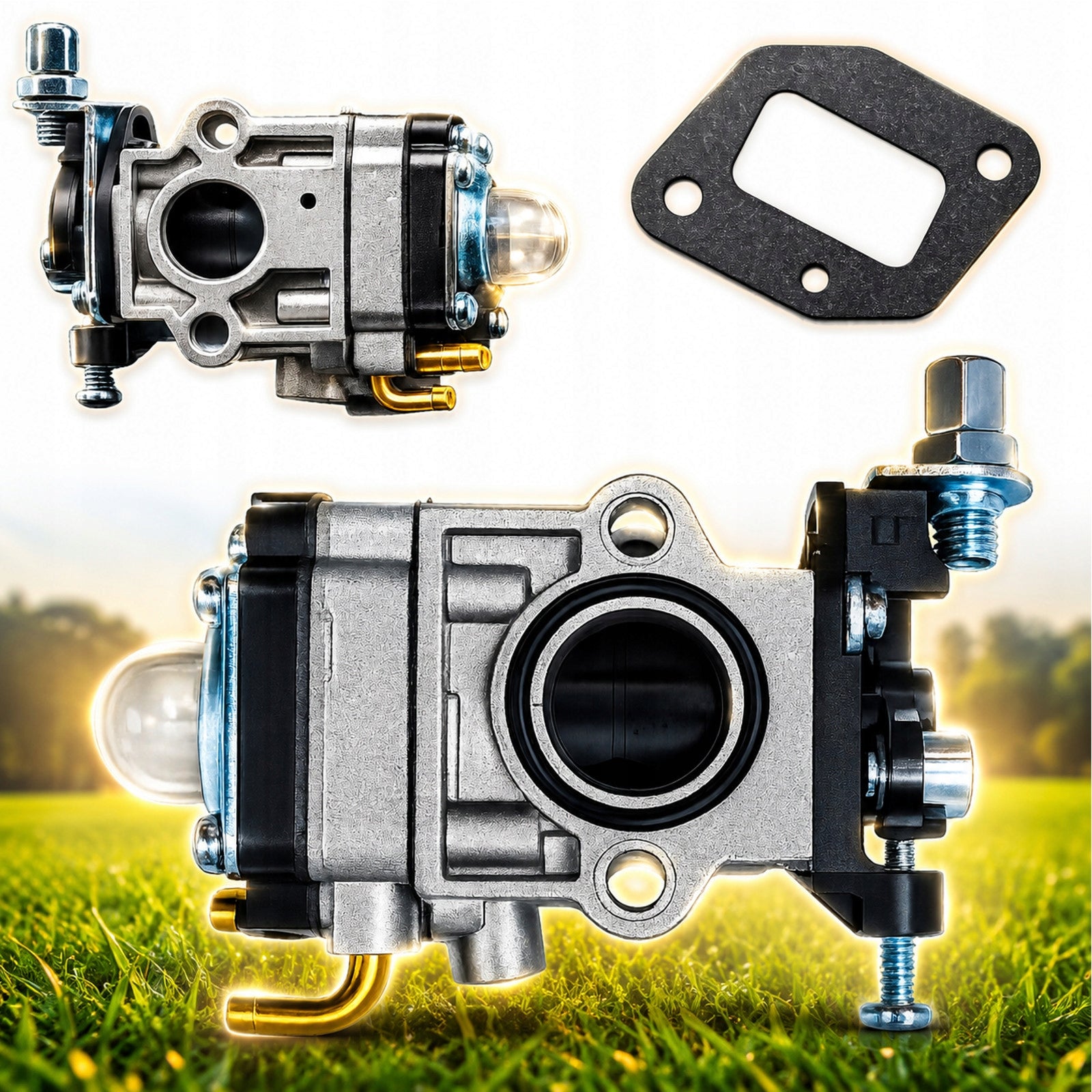 UNIVERSAL CARBURETOR FOR COMBUSTION SCYTHE MOWER TRIMMER NAC DEMON 15mm