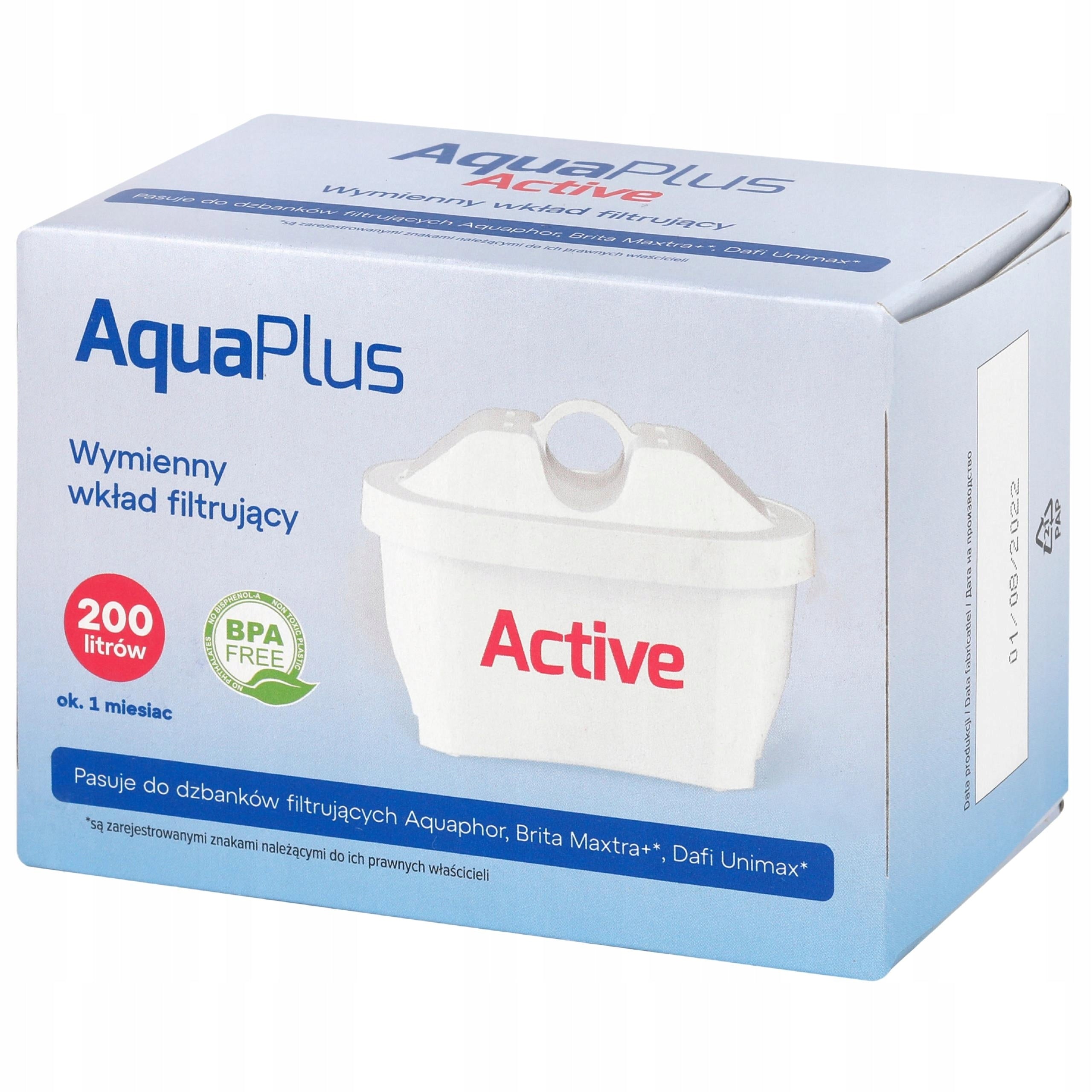UNIVERSAL CARTRIDGE WATER FILTER AQUAPLUS ACTIVE FOR AQUAPHOR BRITA DAFI EAN (GTIN) 5904121132877