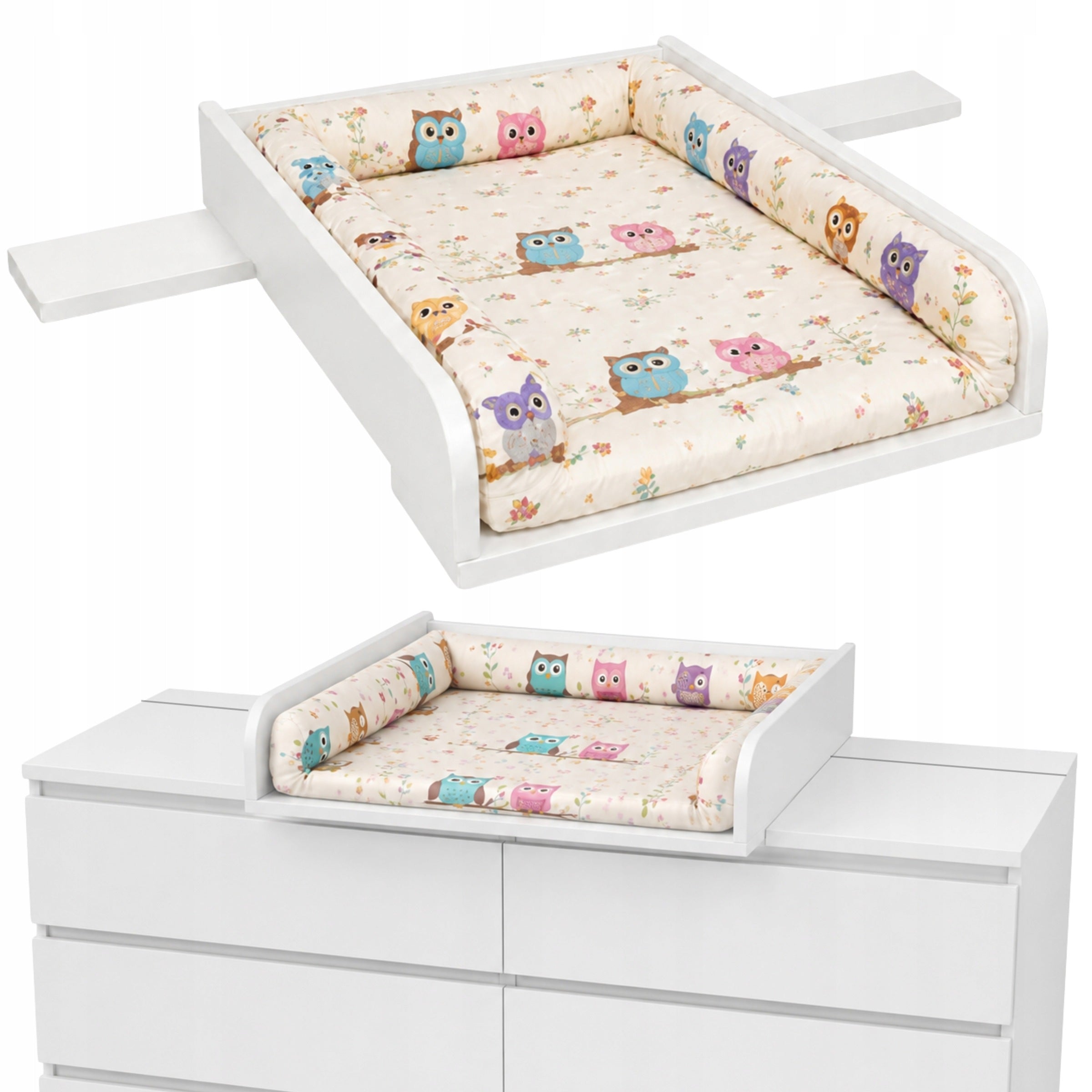 UNIVERSAL CHANGING TABLE FOR EACH CHEST OF DRAWERS 50×70 CM WHITE WITH BLEND 108 CM