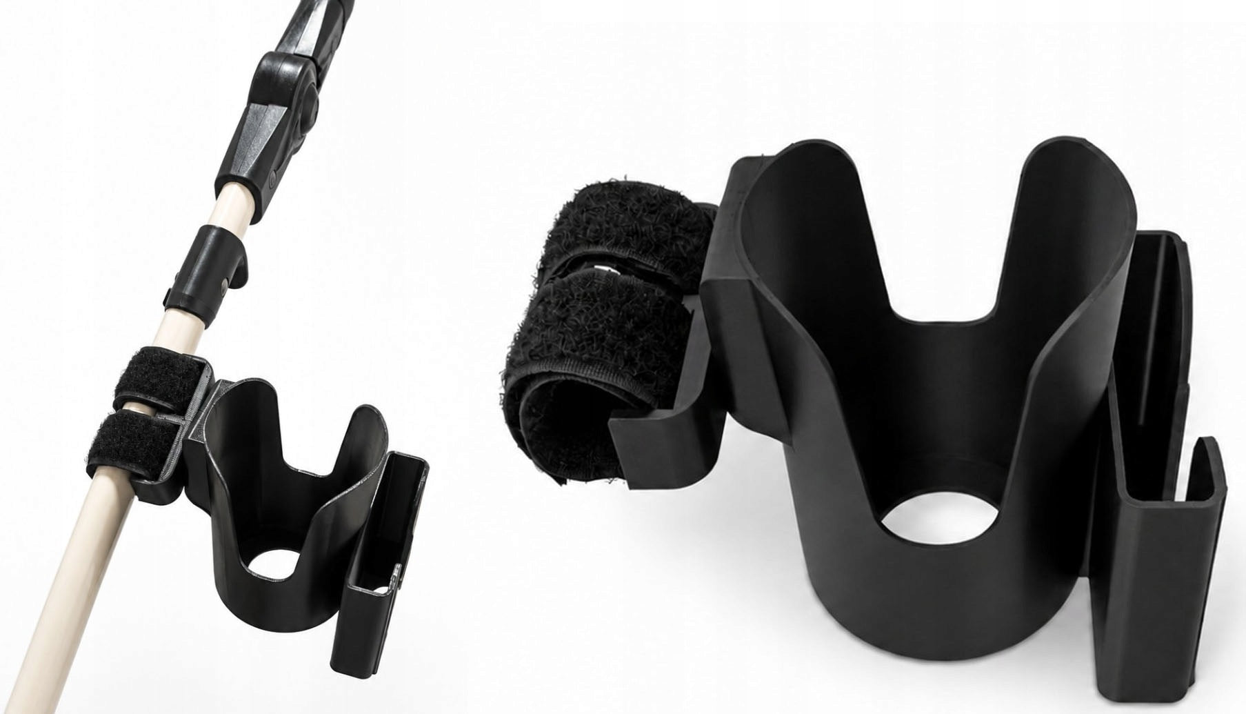 UNIVERSAL CUP HOLDER PHONE SMARTPHONE FOR VELCRO TROLLEY ADJUSTABLE