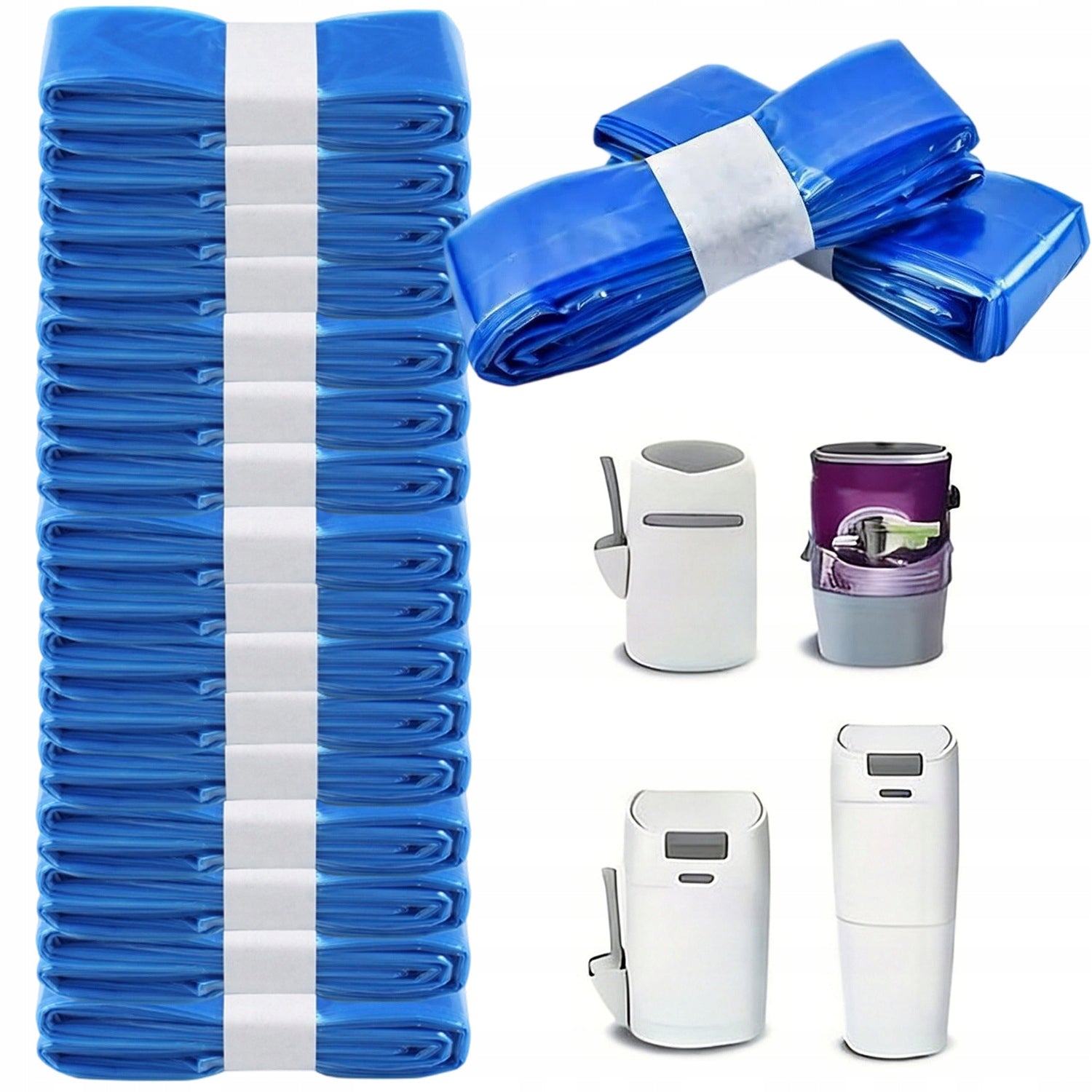 UNIVERSAL DIAPER BAGS 18 PIECES BLUE ODOR PROTECTION