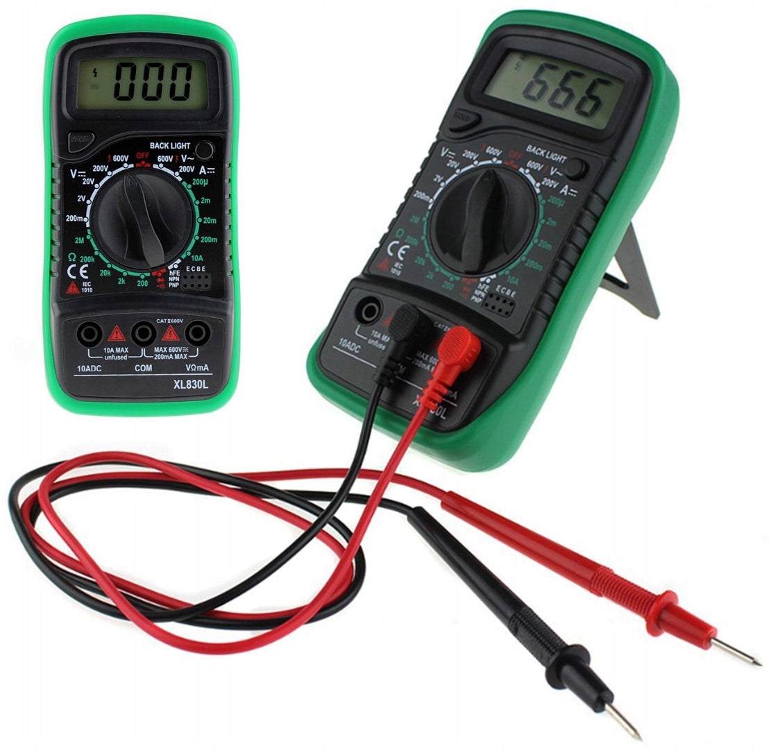 UNIVERSAL DIGITAL METER MULTIMETER VOLTAGE CURRENT ILLUMINATED LCD XL830L