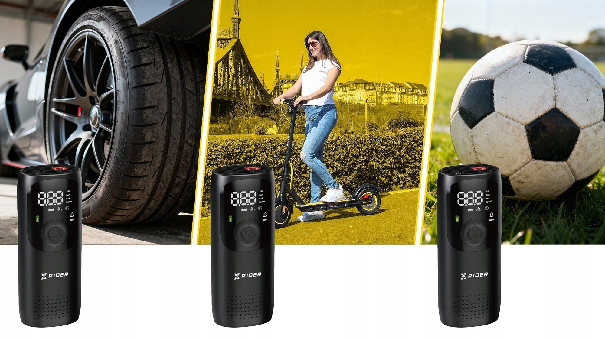 UNIVERSAL ELECTRIC BICYCLE PUMP FOR SCOOTER XRIDER 150 PSI Brand no brand