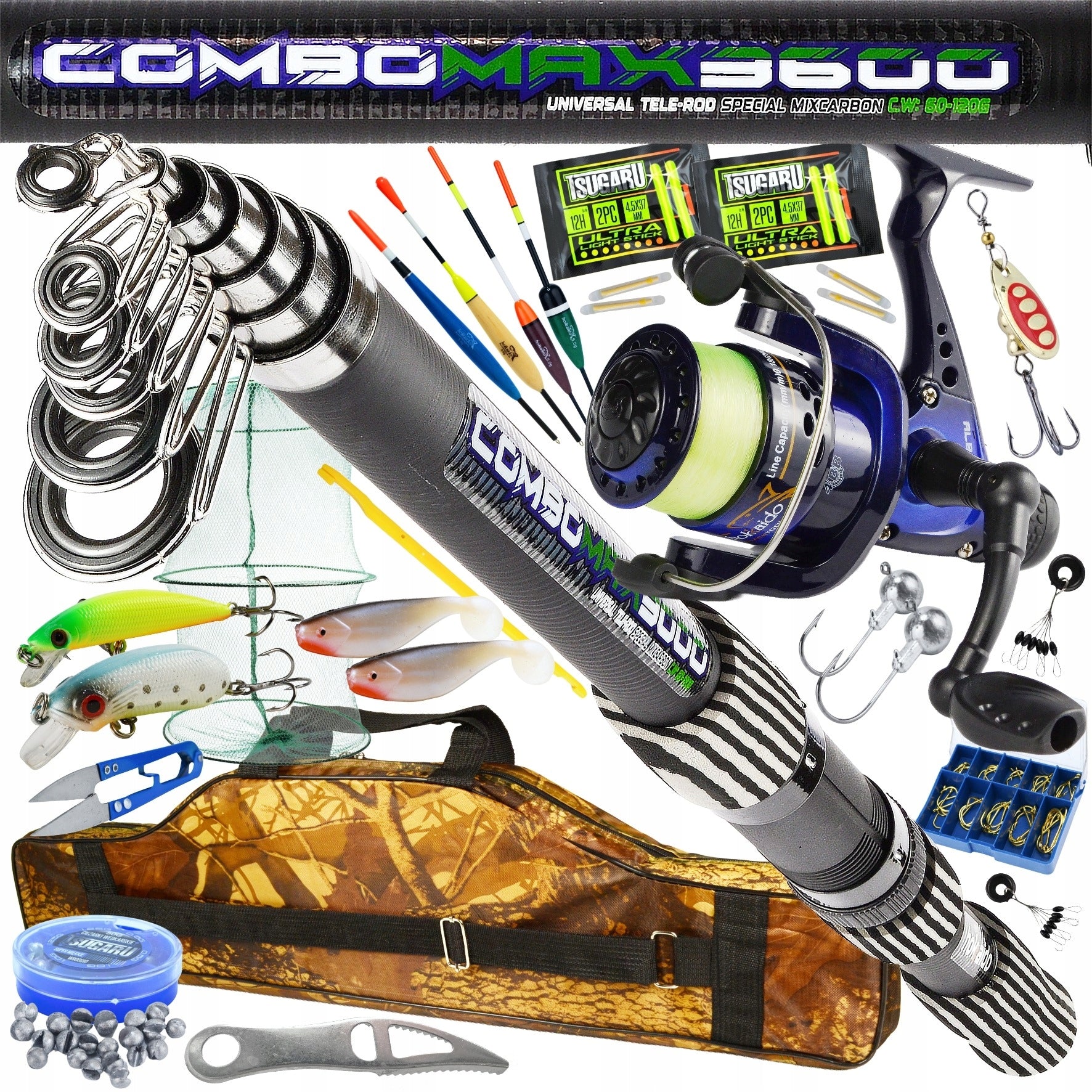UNIVERSAL FISHING SET HOKKAIDO COMBOMAX 3.6M SPINNING FLOAT