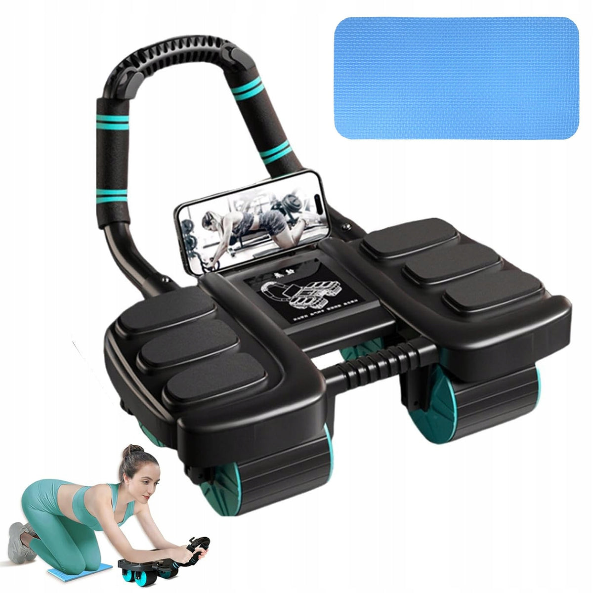 UNIVERSAL FITNESS WHEEL ROLLER FOR ABDOMINAL EXERCISES WITH AUTOMATIC