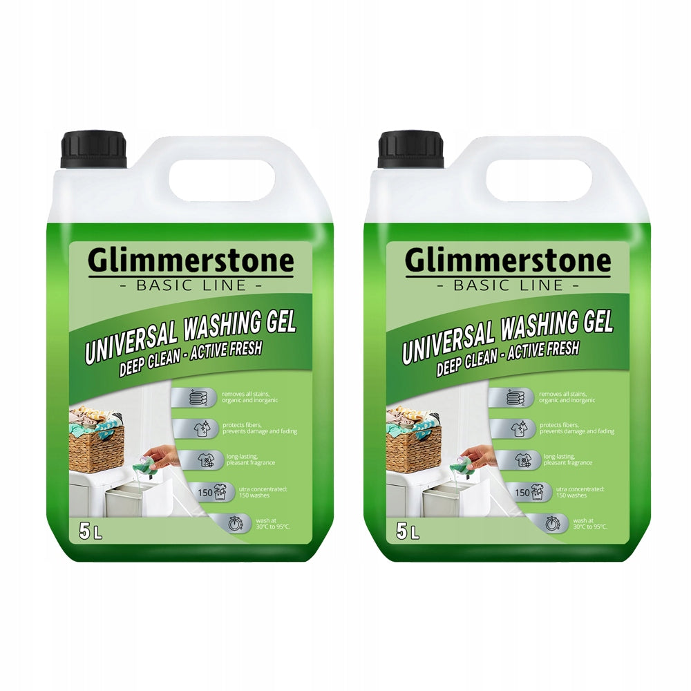 UNIVERSAL GEL WASHING LIQUID 5L 150 WASHES NEW FORMULA 2x5L