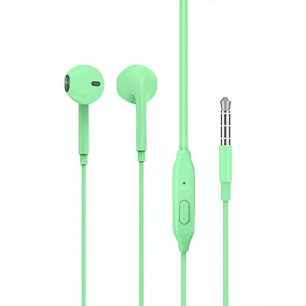 UNIVERSAL HEADPHONES DENMEN JACK 3,5 INCH GREEN IN-EAR DR01 Brand Denmen