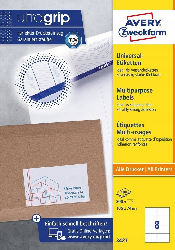 UNIVERSAL LABELS 105x74 MM 3427 AVERY Brand Avery