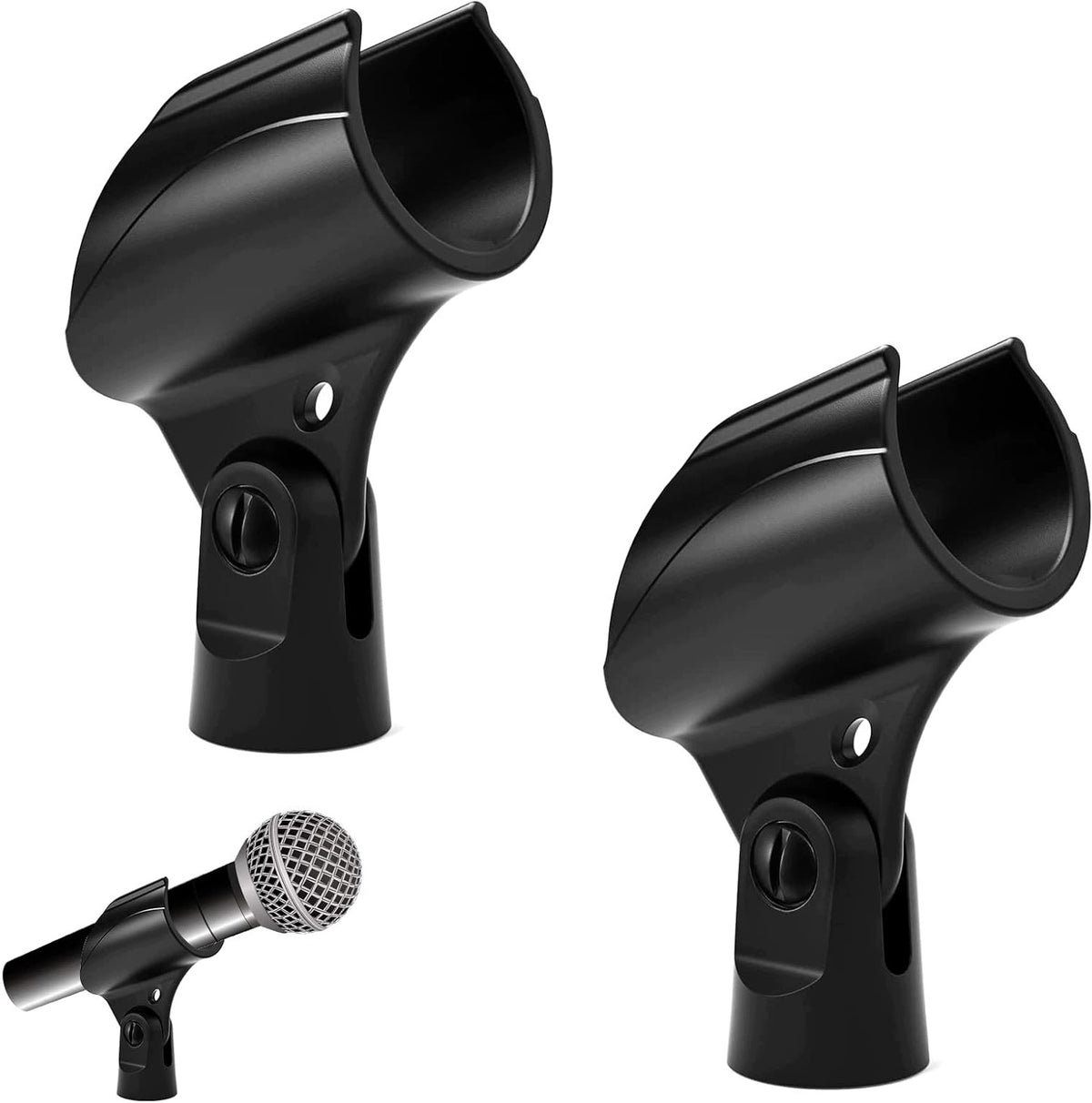 UNIVERSAL MICROPHONE CLIP WITH SWAN NECK 180 DEGREE 2 PIECES