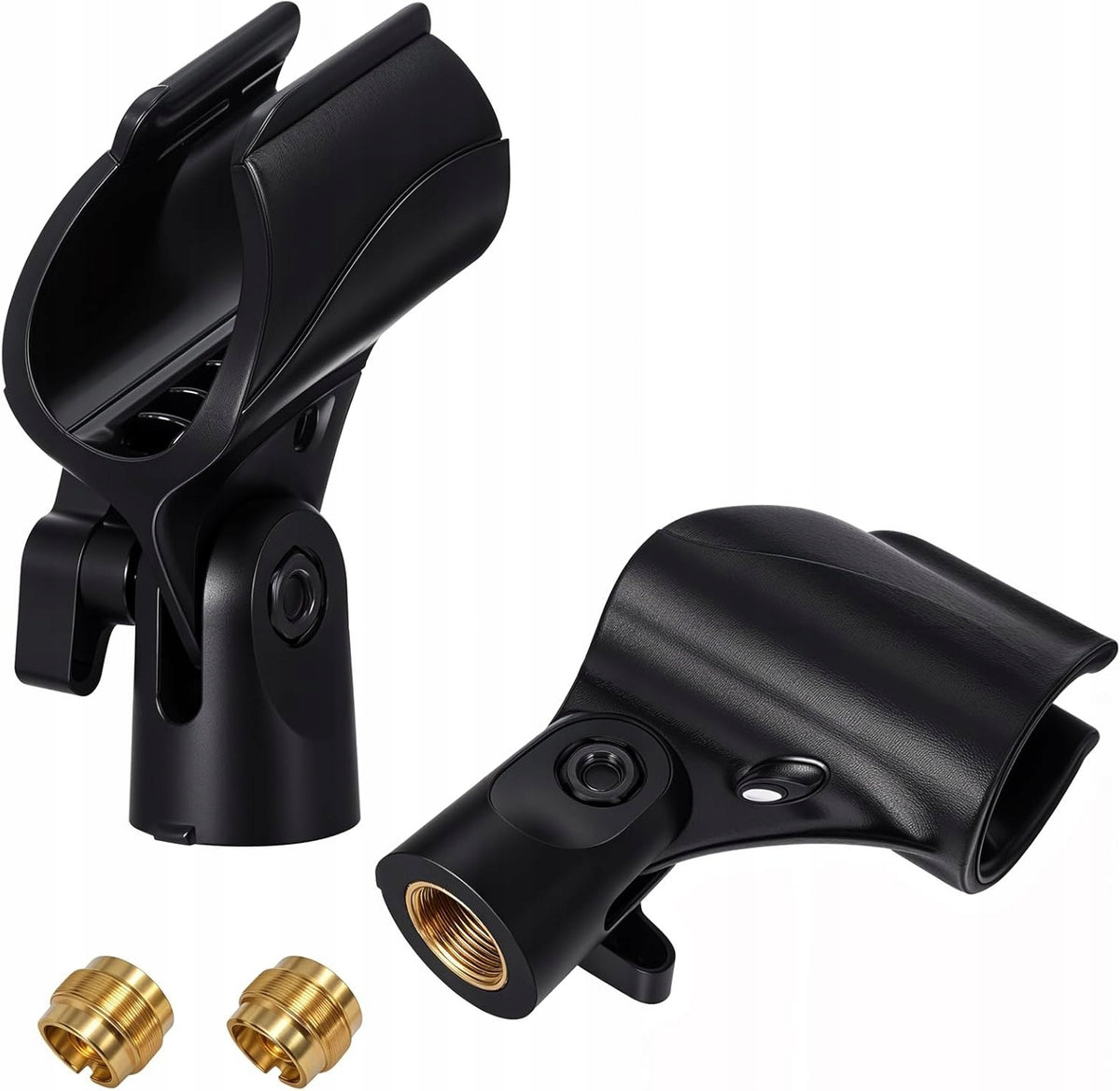 UNIVERSAL MICROPHONE HOLDER 2 PCS ANTI-SLIP 180 DEGREE BLACK