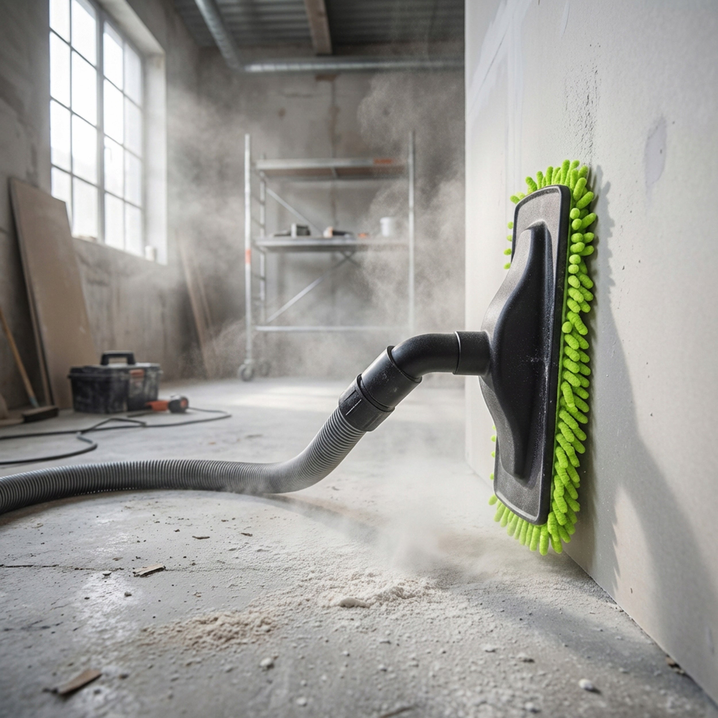 UNIVERSAL MOP BRUSH FOR DUSTING THE WALLS OF DUST FINISH 32MM FOR VACUUM CLEANER Dominant color green