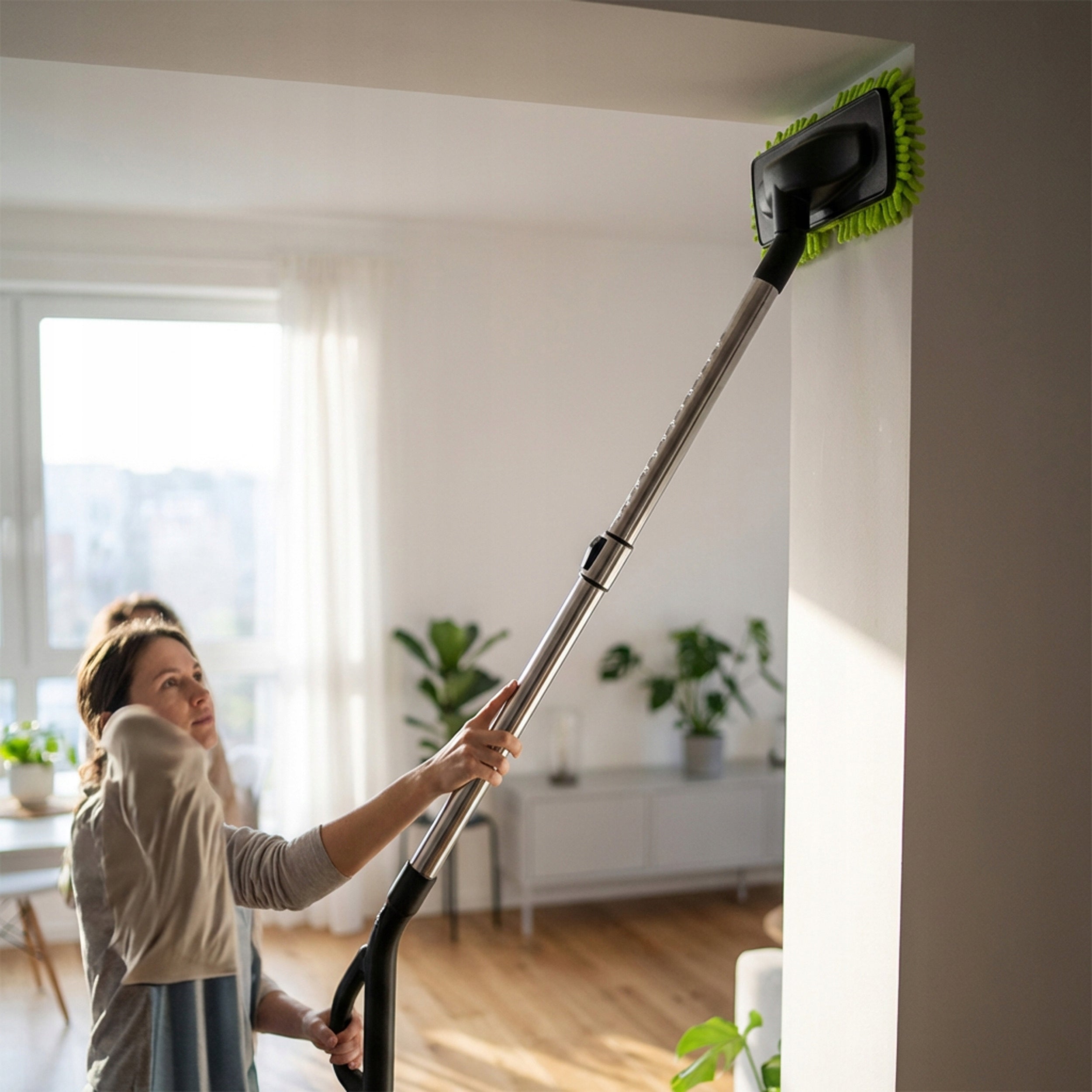 UNIVERSAL MOP BRUSH FOR DUSTING THE WALLS OF DUST FINISH 32MM FOR VACUUM CLEANER Model Szczotka do czyszczenia odpylania ścian gładzi