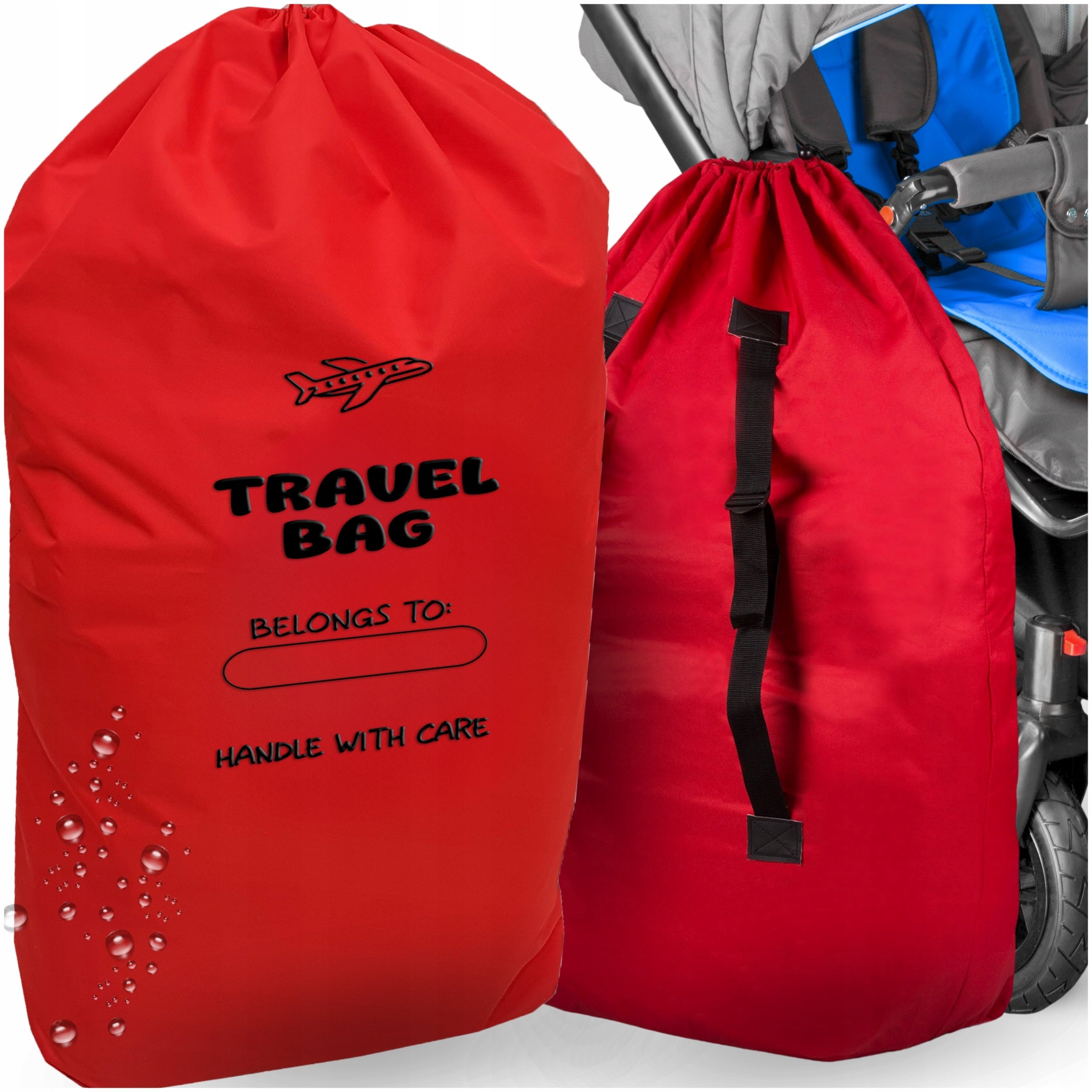 UNIVERSAL PROTECTIVE BAG FOR CAR AIRCRAFT TROLLEY RED COVER