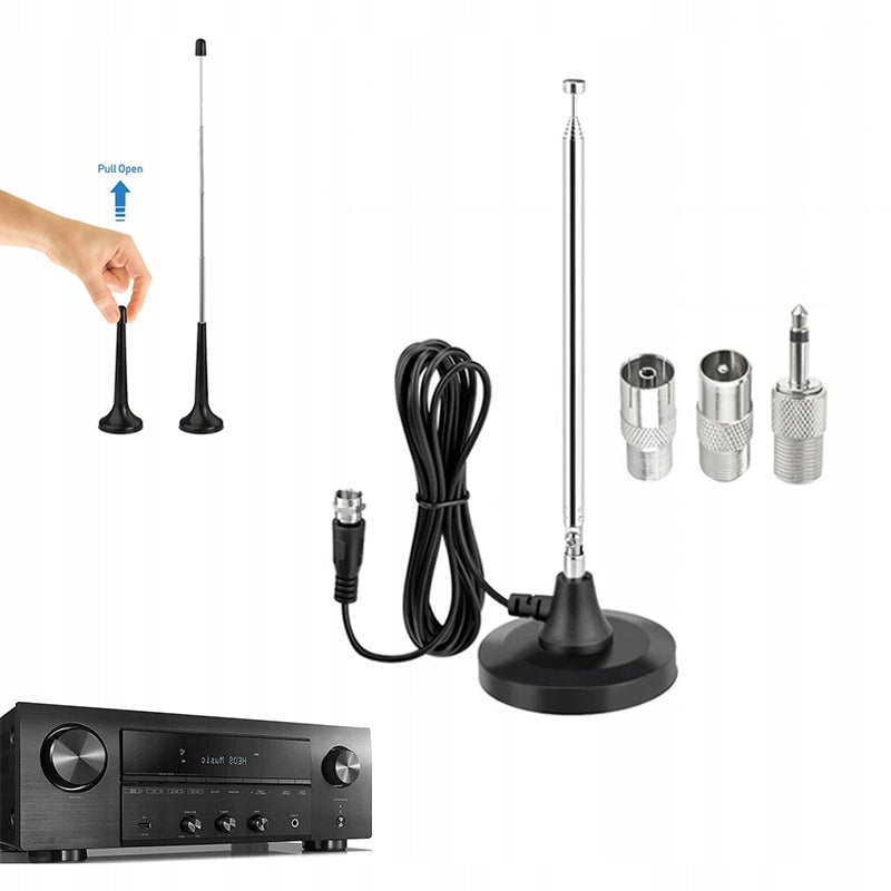 UNIVERSAL ROOM ANTENNA FM DAB TELESCOPIC RADIO FOR SIGNAL AMPLIFICATION