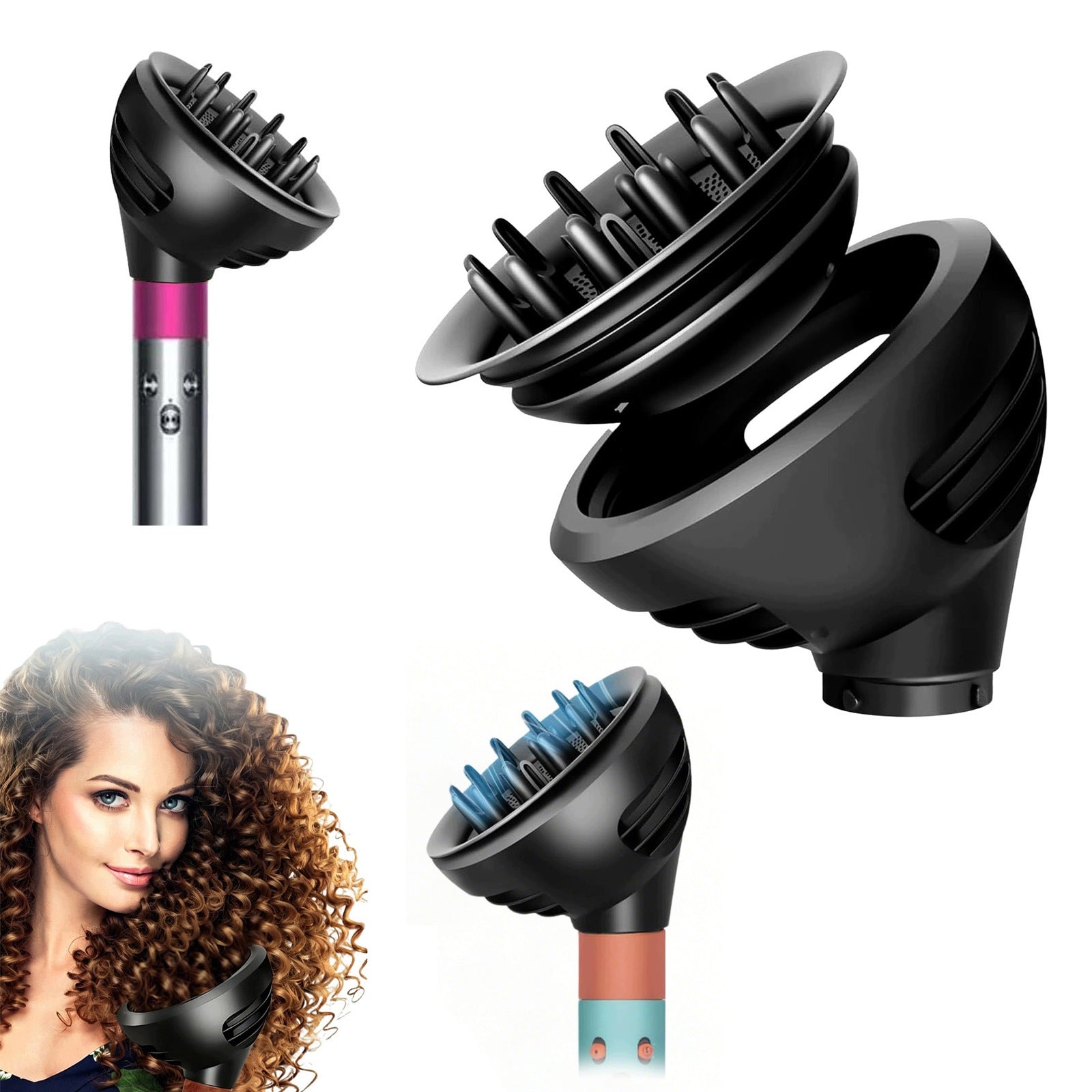 UNIVERSAL SILICONE DIFFUSER FOR CURLY WAVY HAIR DRYERS