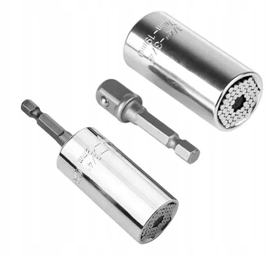 UNIVERSAL SOCKET WRENCH CAP 7-19MM 1/4 3/4 WITH ADAPTER Packaging status original