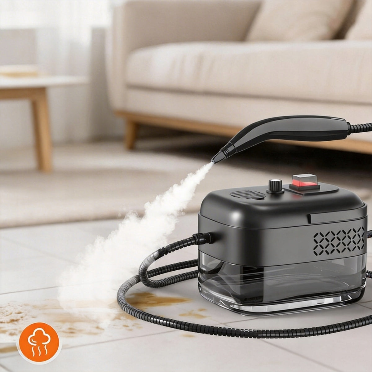 UNIVERSAL STEAM CLEANER 2500W FOR CLEANING WITH VACUUM CLEANER FUNCTION 1400ml. Manufacturer code 6942278459538
