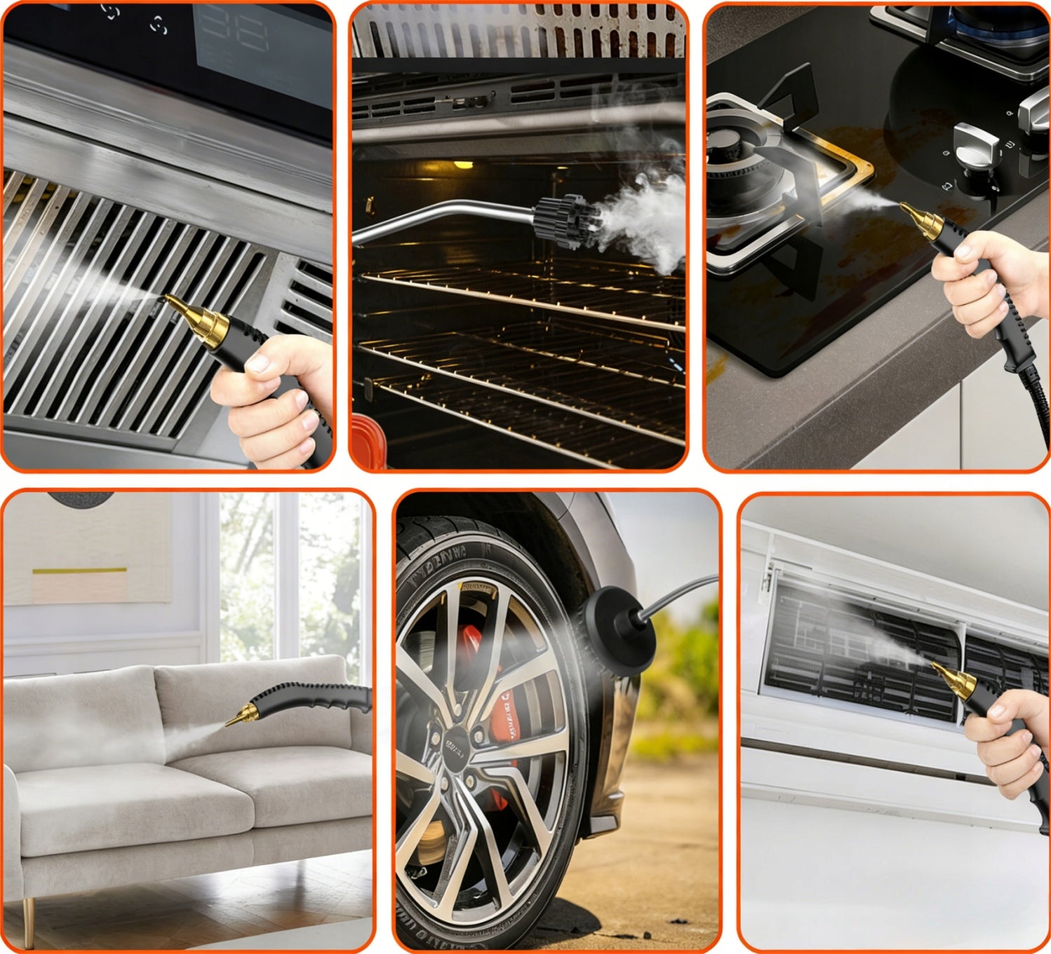 UNIVERSAL STEAM CLEANER 3800W FOR CLEANING WITH VACUUM CLEANER FUNCTION 1000ml Power cable length 1.5 m