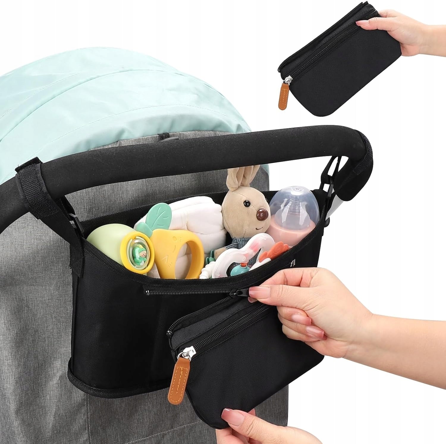 UNIVERSAL STROLLER ORGANIZER BABY BAG FOR MOM FOR STROLLER BLACK EAN (GTIN) 5903853283178