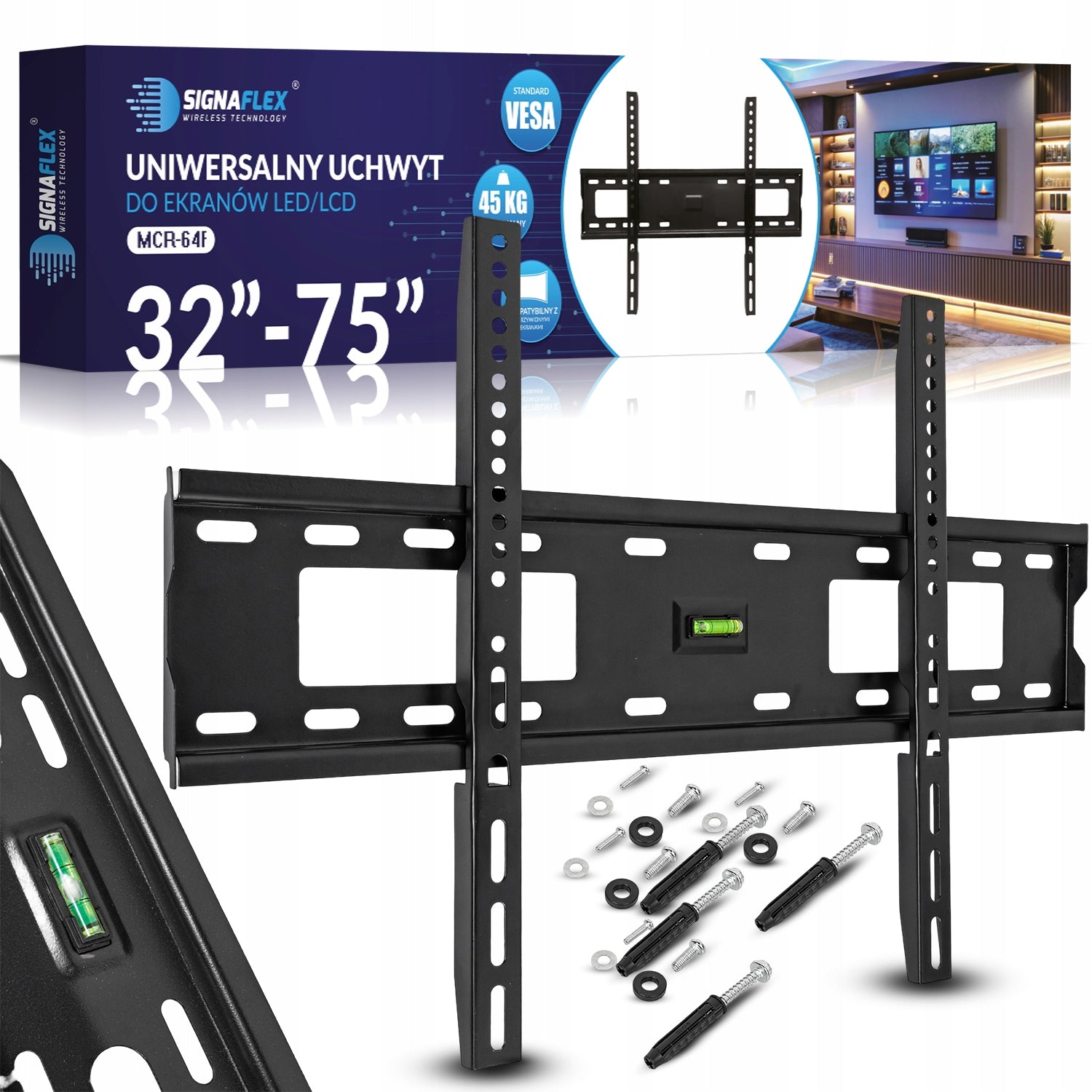 UNIVERSAL STRONG TV MOUNT TV HANGER MONITOR 32-45 VESA