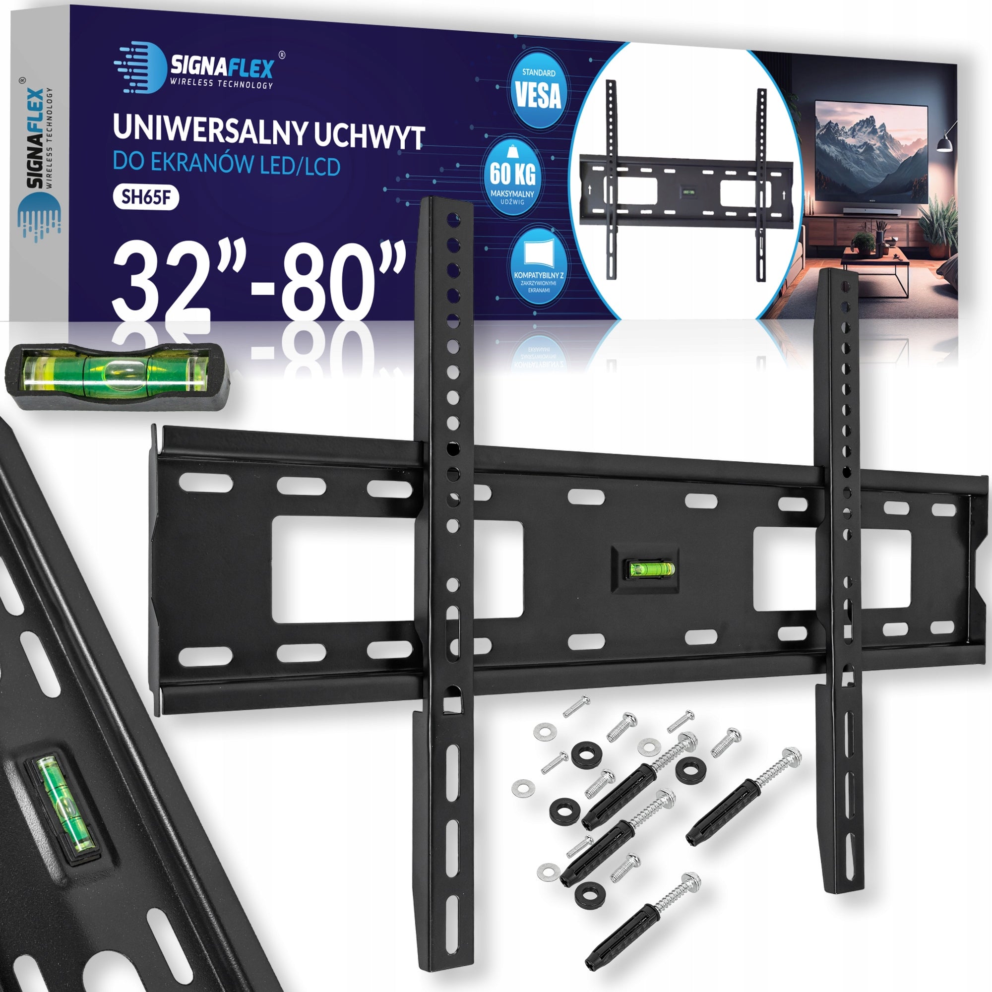UNIVERSAL STRONG TV MOUNT TV HANGER MONITOR 32-80" VESA