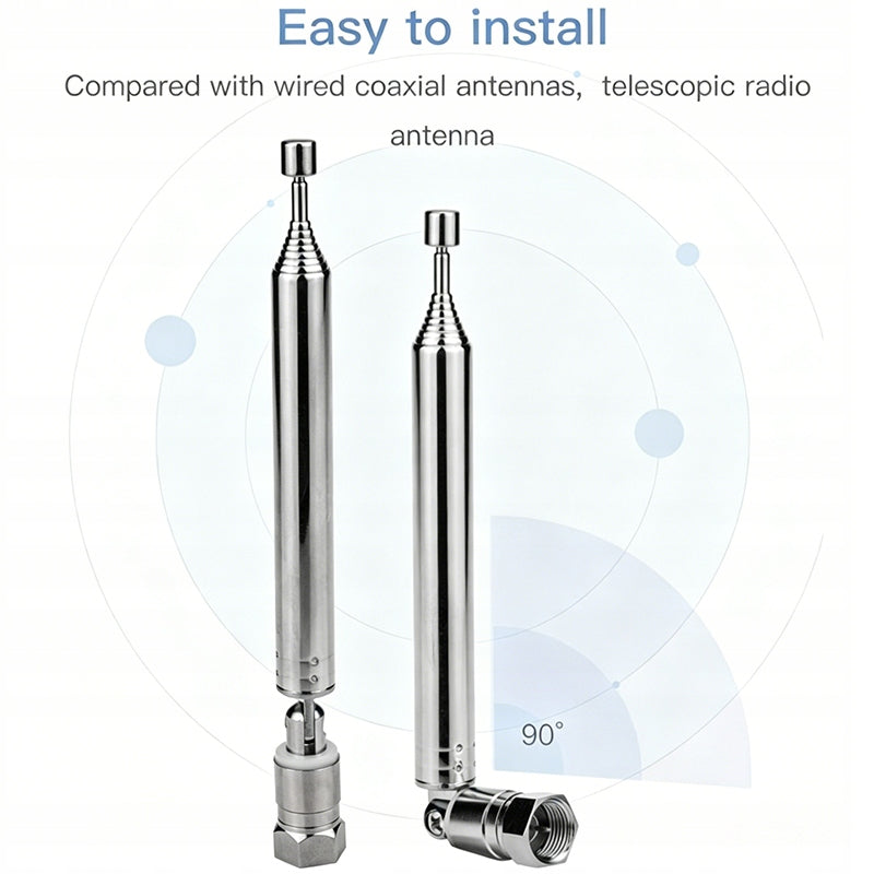UNIVERSAL TELESCOPIC RADIO FM ANTENNA FOR HOME TOWER CINEMAS + 4 ADAPTERS Brand no brand