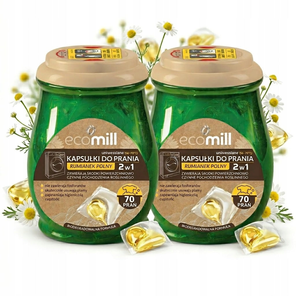 UNIVERSAL WASHING CAPSULES 2in1 EFFECTIVE CHAMOMILE FIELD ECOMILL 140pcs