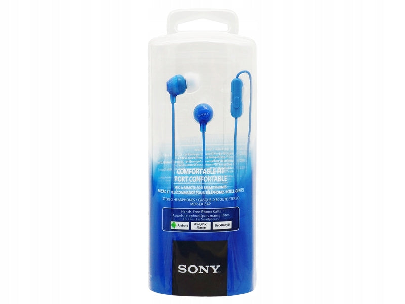 UNIVERSAL WIRED HEADPHONES SONY MDR-EX15AP WITH MICROPHONE 3,5mm Brand Sony