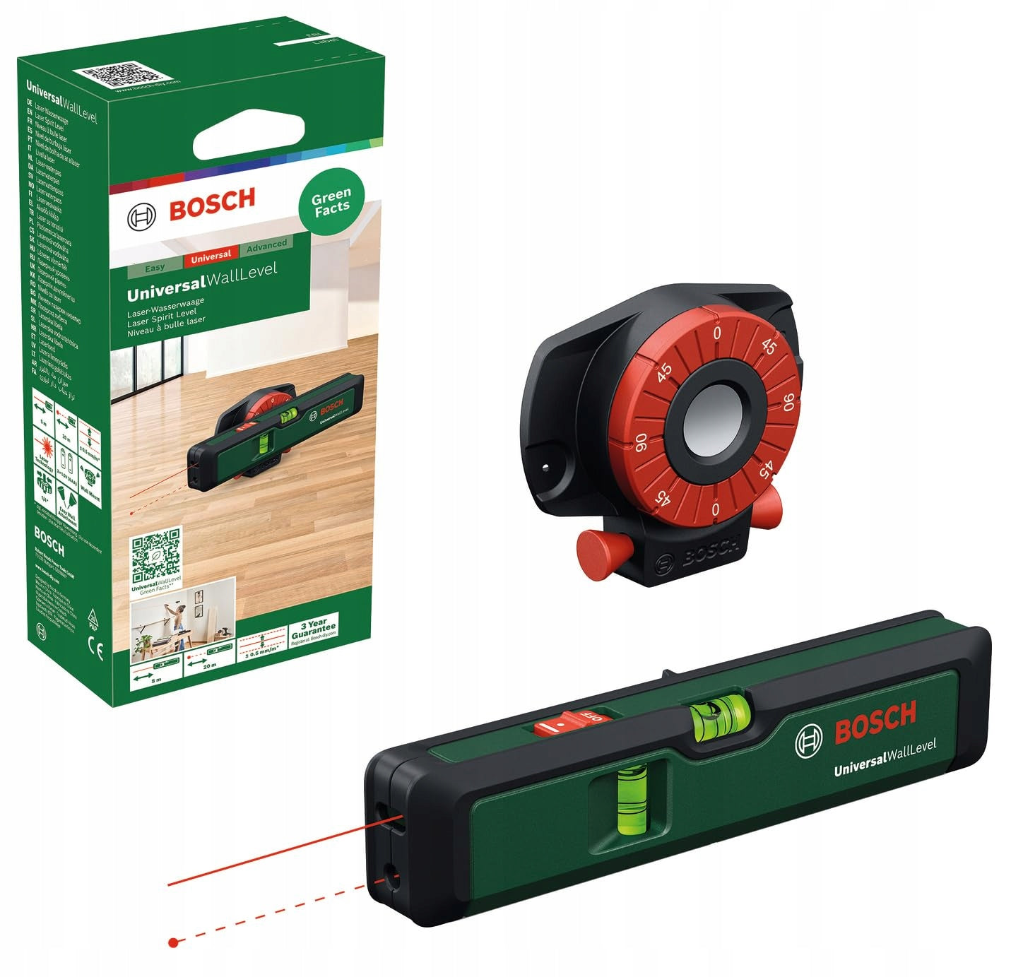 UNIVERSALWALLLEVEL LASER LEVEL BOSCH + MOUNTING BRACKET
