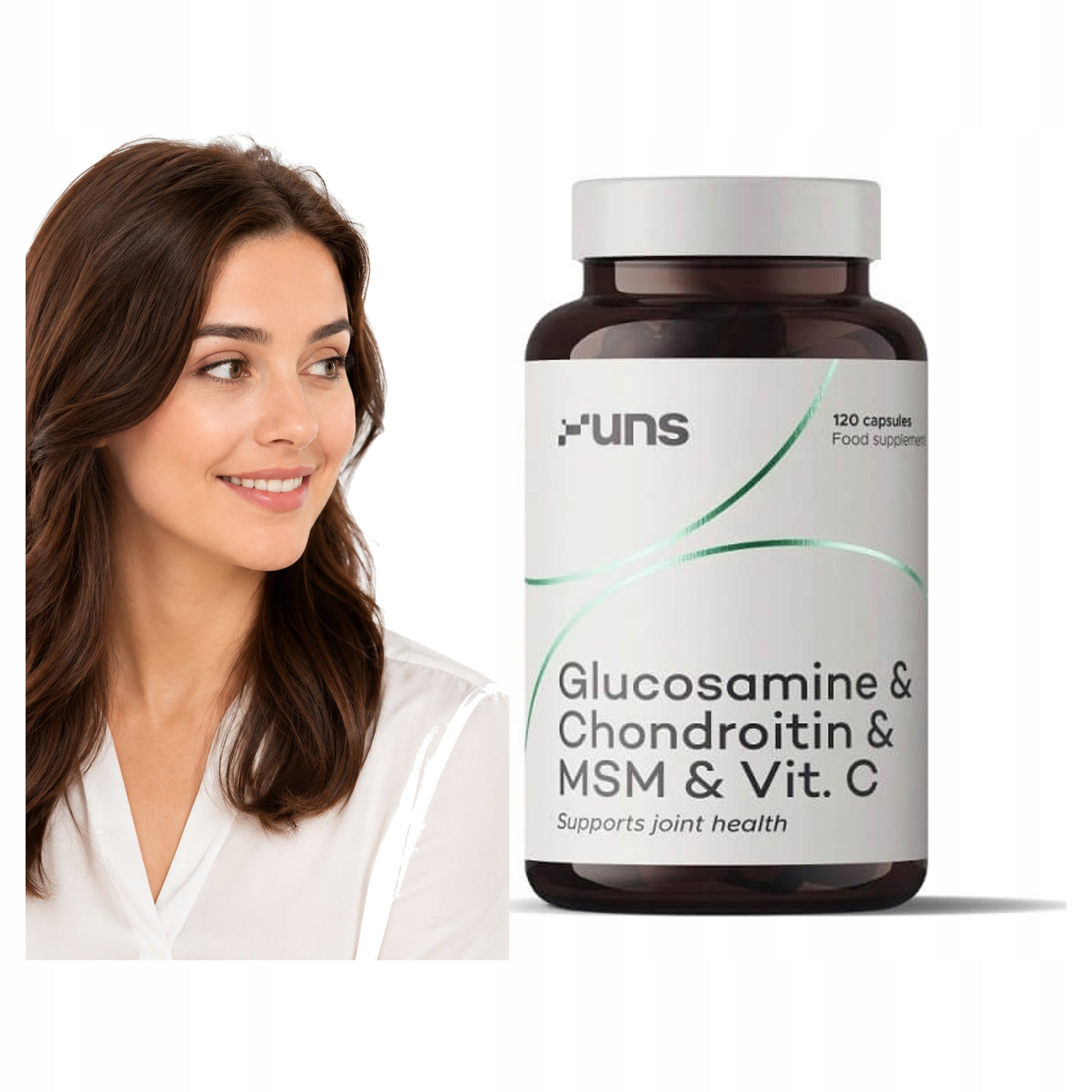 UNS GLUCOSAMINE CHONDROITIN MSM VITAMIN C SULFATE COMPLEX 120 KAPS.
