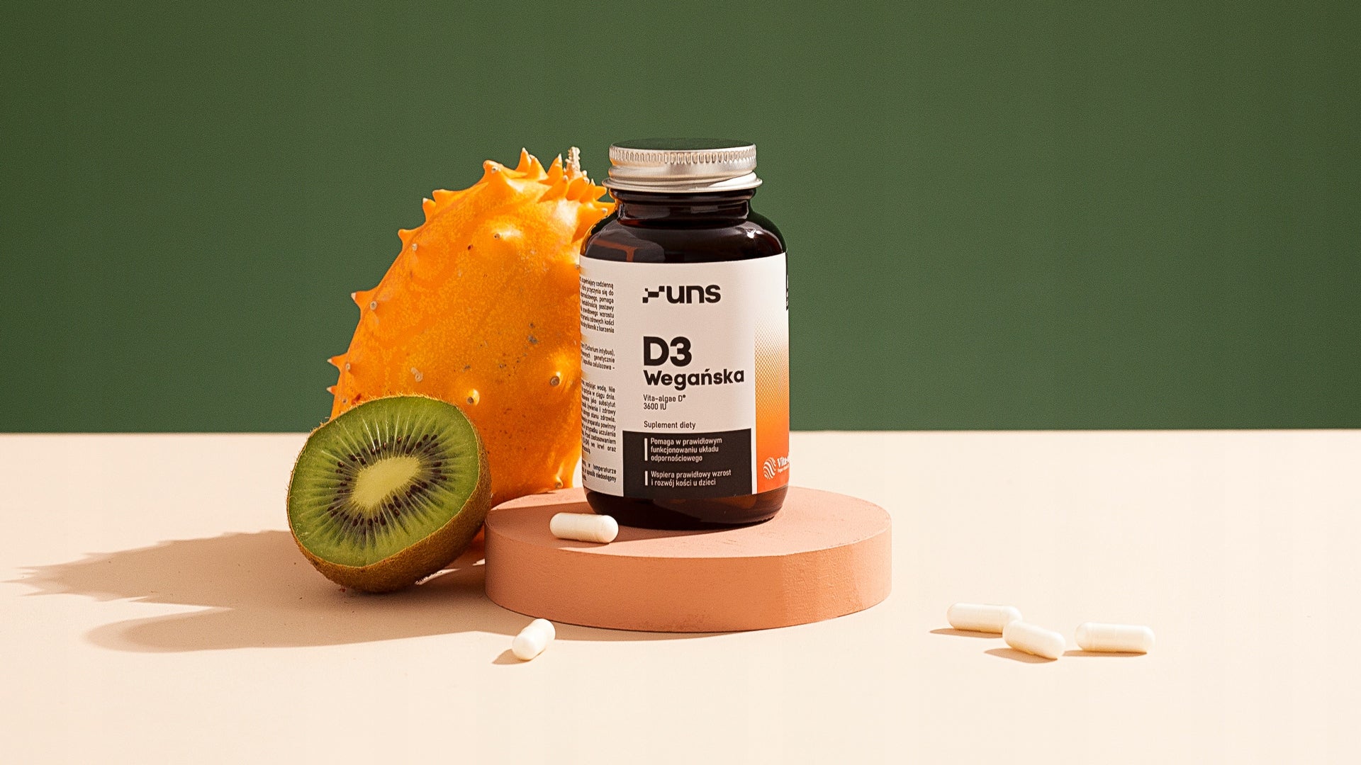 UNS NATURAL VITAMIN D3 VEGAN 60 caps. IMMUNITY, HEALTHY BONES AND TEETH Brand UNS Supplements