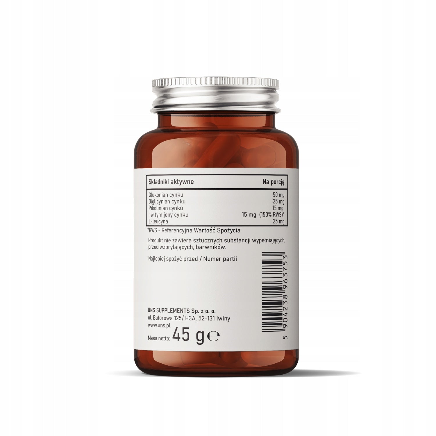 UNS ORGANIC ZINC THREE FORMS 90 vege caps. HAIR, NAILS, TESTOSTERONE Brand UNS