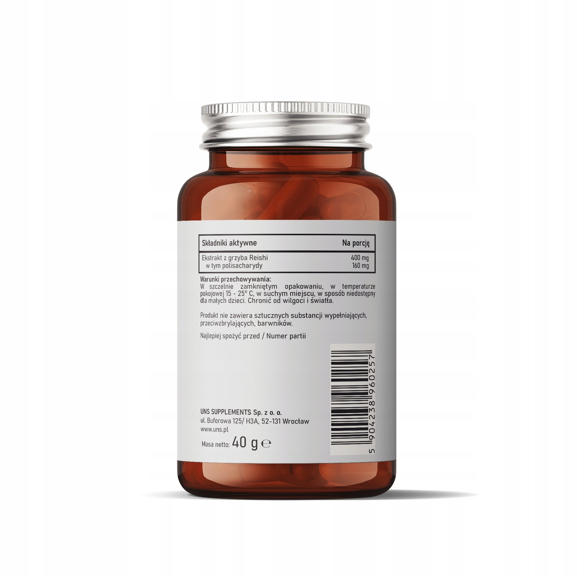 UNS REISHI MUSHROOM 400MG 60CAPS FOR CALMING DOWN, IMMUNITY, CIRCULATION EAN (GTIN) 5904238960257