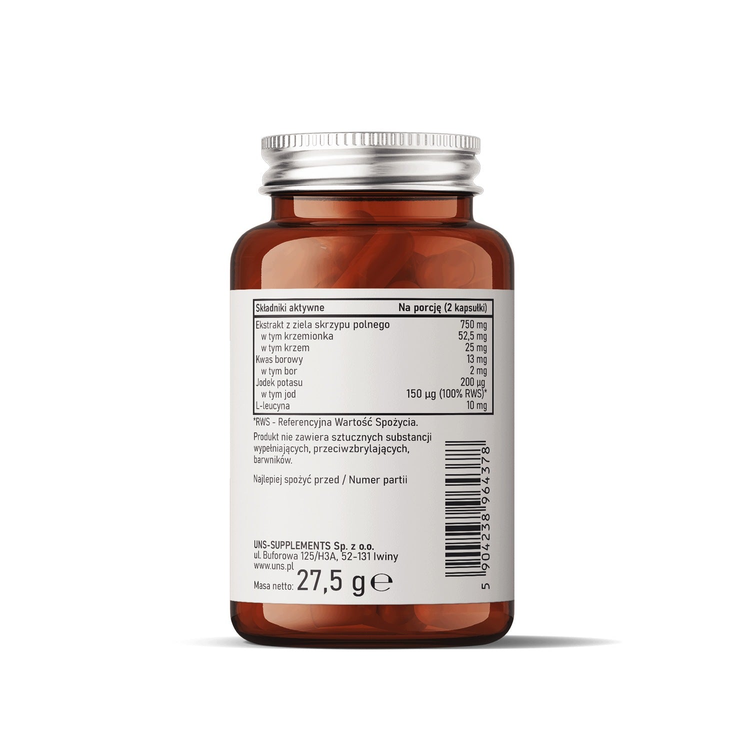 UNS SILICON BOR IODINE 60 vege caps. thyroid, nervous system, bones, hair Packaging status original