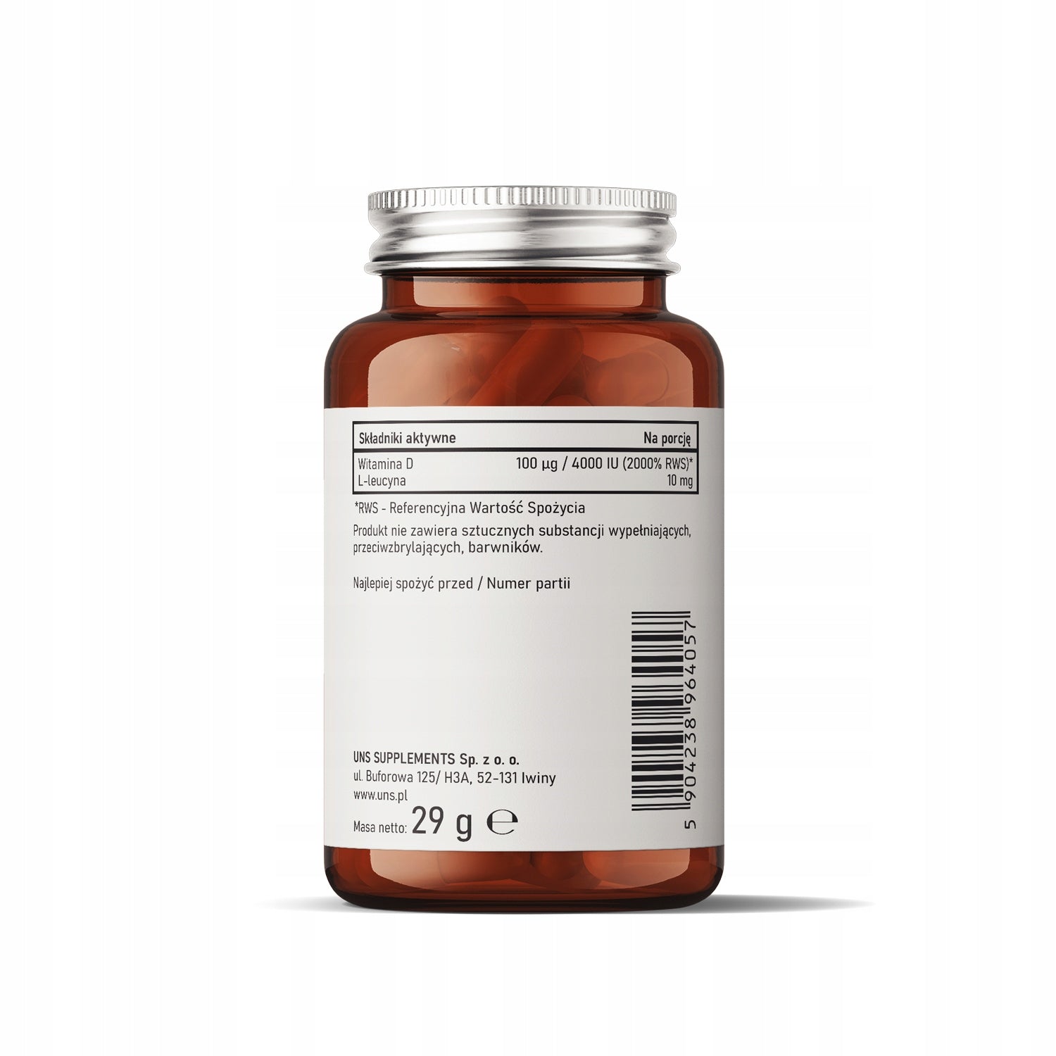 UNS VITAMIN D3 4000 IU 60 vege kaps. IMMUNITY HEALTHY TEETH BONE MUSCLES Packaging status original