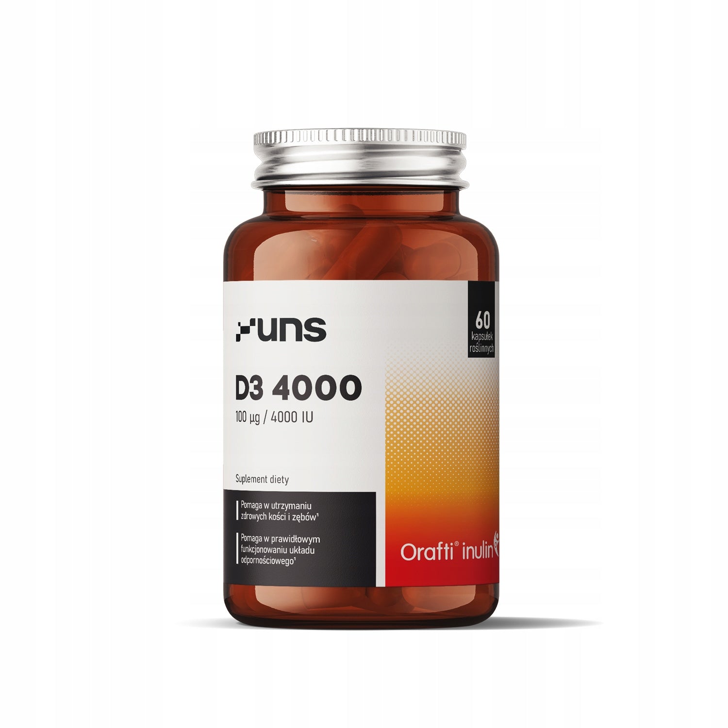 UNS VITAMIN D3 4000 IU 60 vege kaps. IMMUNITY HEALTHY TEETH BONE MUSCLES