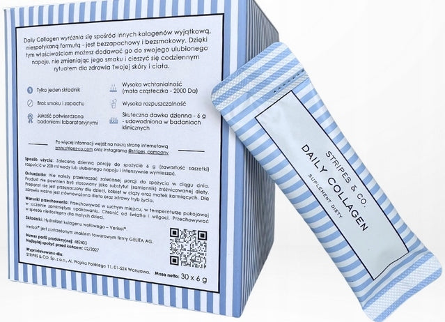 UNSCENTED BEef COLLAGEN 6000mg 30 sachets x 6g STRIPES & Co EAN (GTIN) 5905947562213