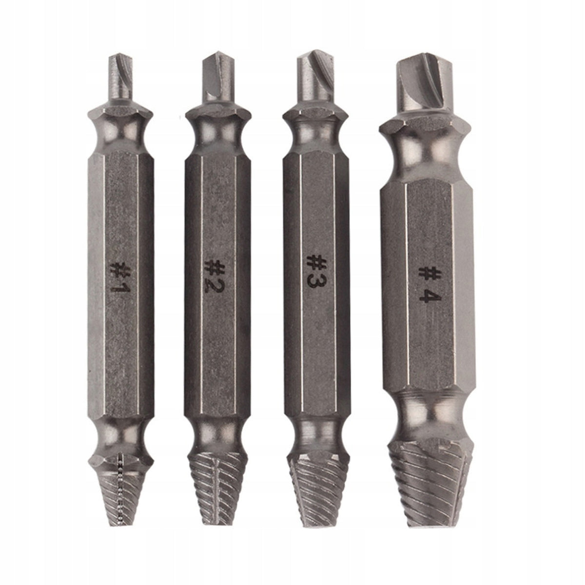 UNSCREWERS FOR BROKEN DAMAGED SCREWS UNSCREWER SET 4 EL. BOX Manufacturer code KAT03223