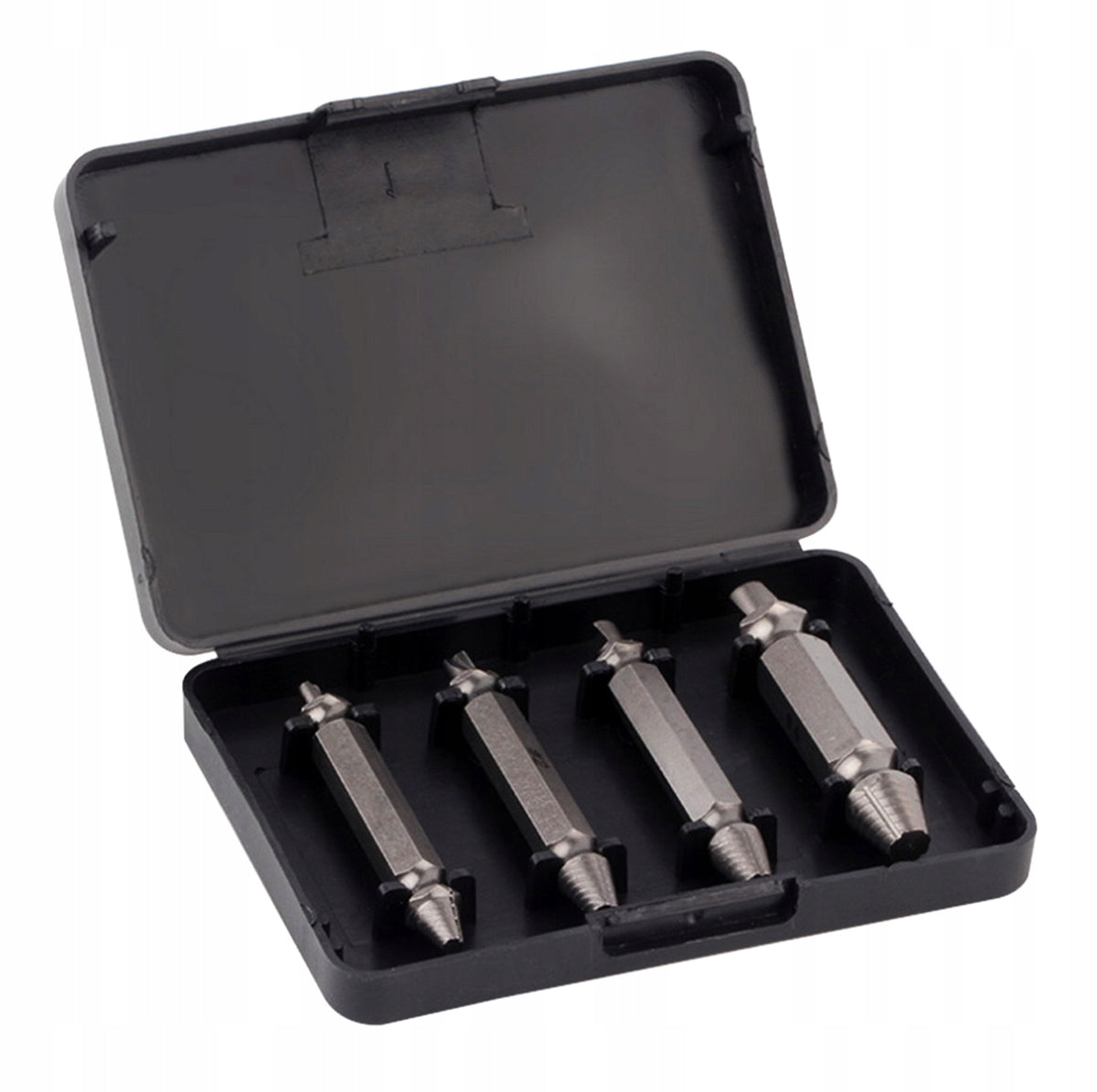 UNSCREWERS FOR BROKEN DAMAGED SCREWS UNSCREWER SET 4 EL. BOX