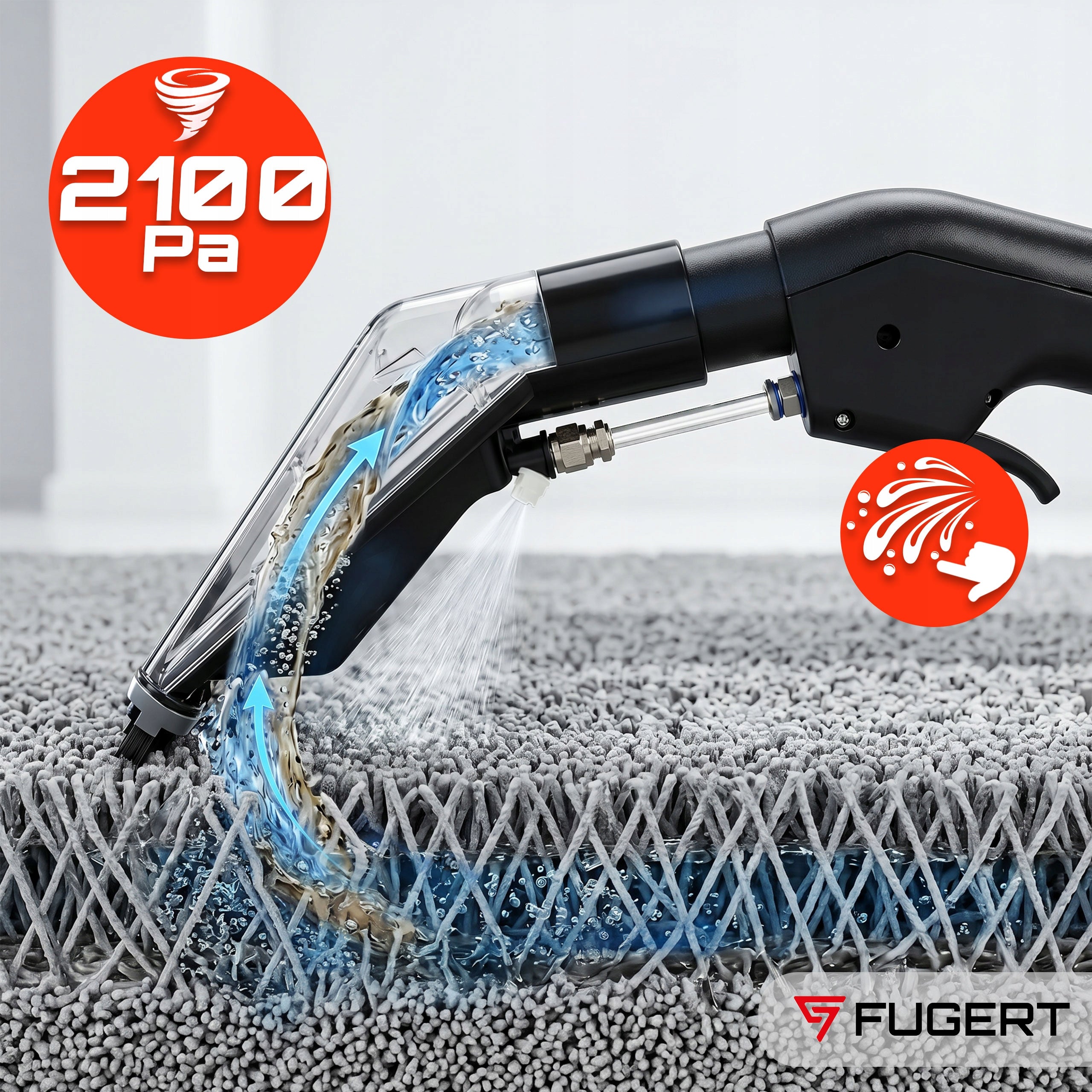 UPHOLSTERY AND CARPET VACUUM CLEANER DRY AND WET VACUUMING 20L Brand FUGERT