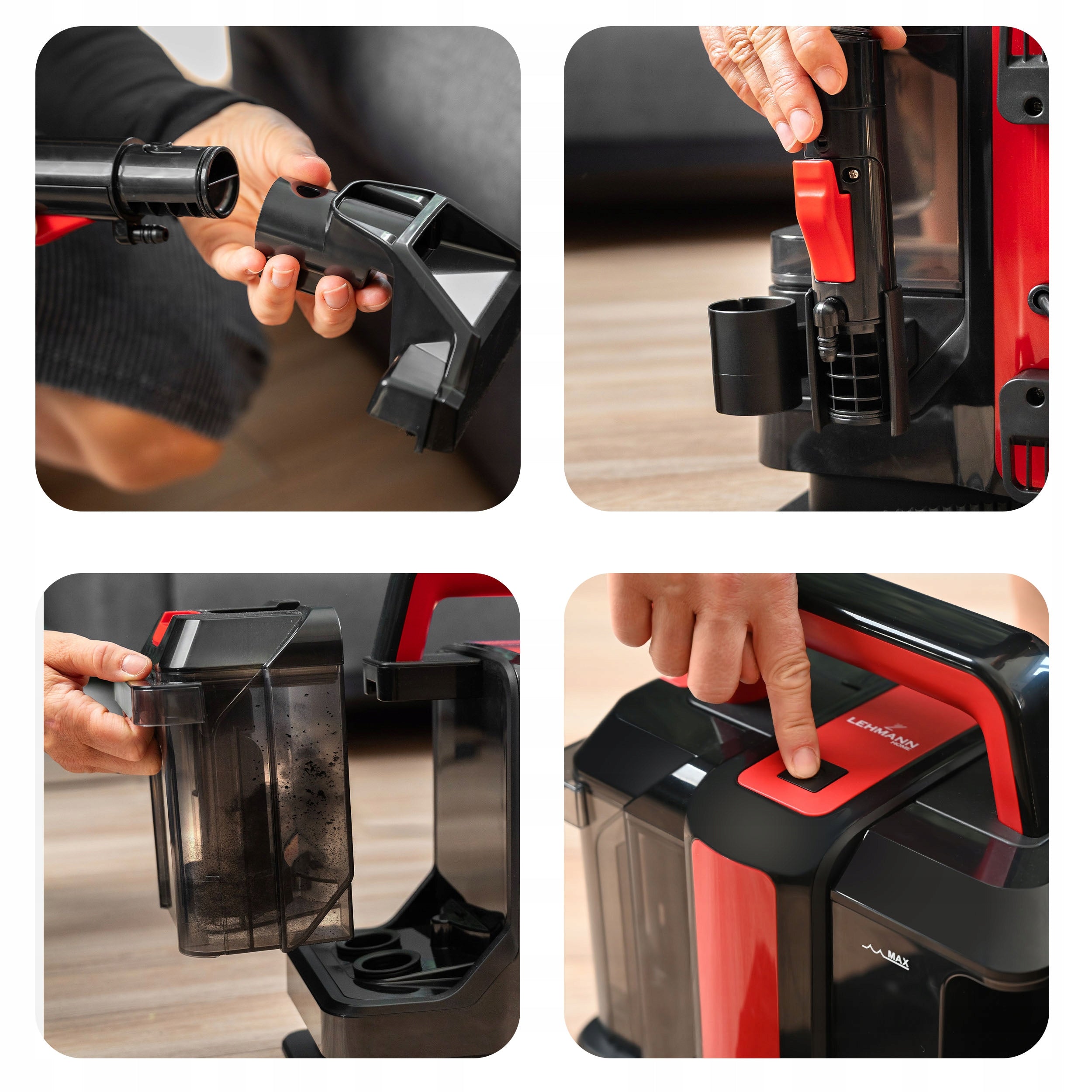 UPHOLSTERY CARPET WASHING VACUUM CLEANER WET DRY WASHING WITH WARM WATER STRONG Clean water tank capacity 1.08 l