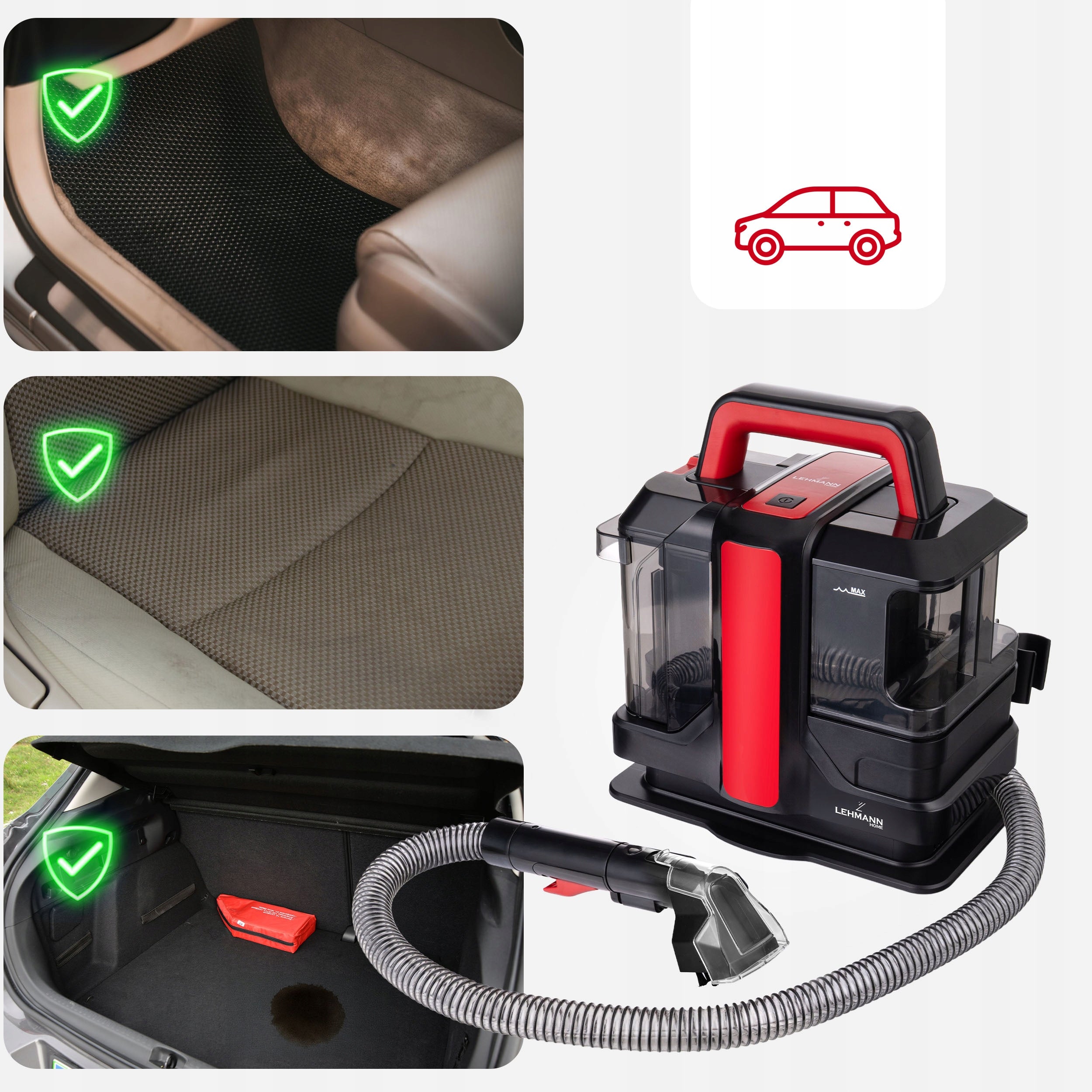 UPHOLSTERY CARPET WASHING VACUUM CLEANER WET DRY WASHING WITH WARM WATER STRONG Power 750 W