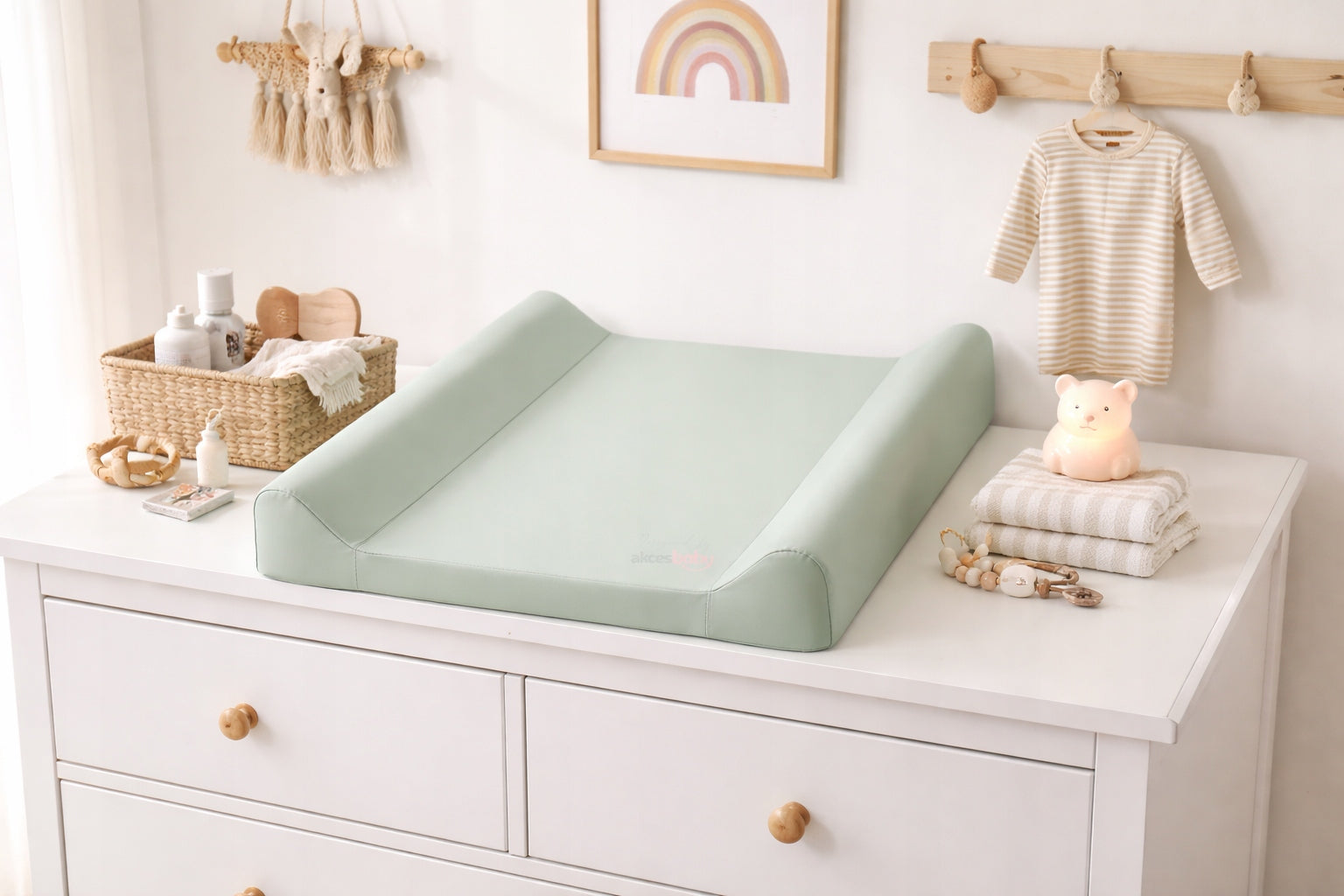 UPHOLSTERY FOR CHANGING CHEST 47x70cm CHANGING TABLE SOFT SAGE Manufacturer code 5905094233547