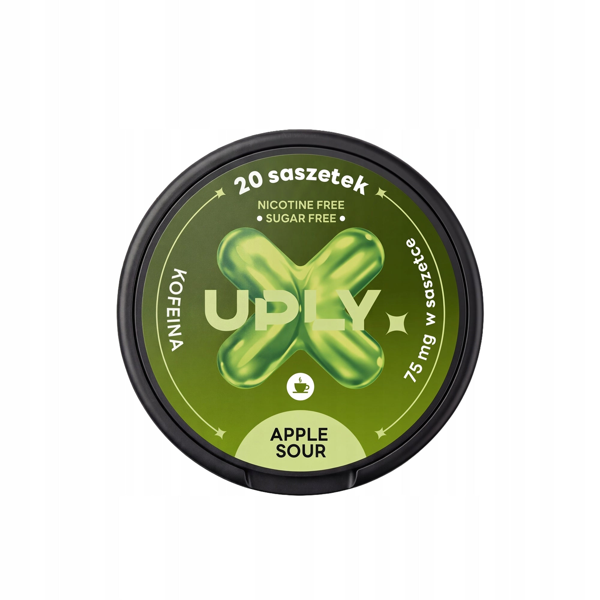 UPLY Apple Sour Caffeine Bags 75mg - 20pcs| Cheaper in 3Pack | No Sugar