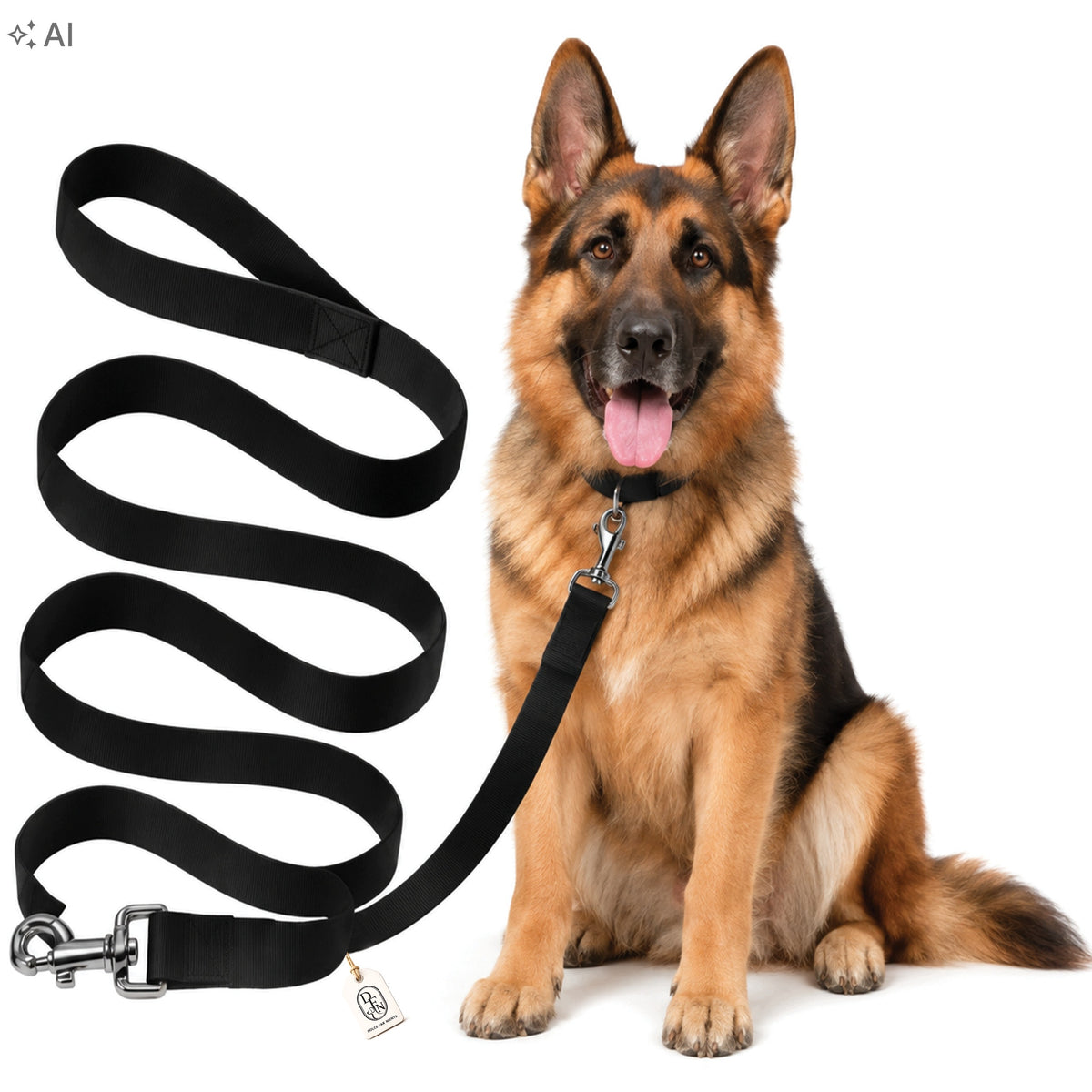 URBAN DOG LEASH STRONG TRAINING CLASSIC TAPE 280 CM BLACK