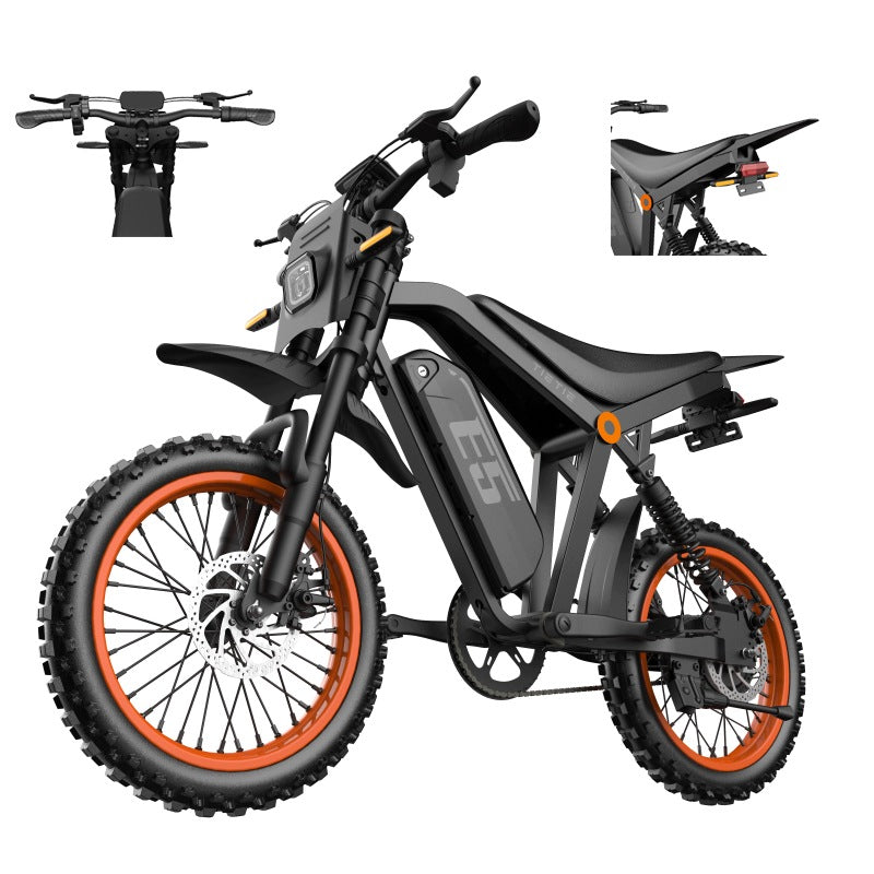 URLIFE E5 Electric Vehicle 2000W 50KM/H 48V20AH 80km Cross Motorcycle NFC