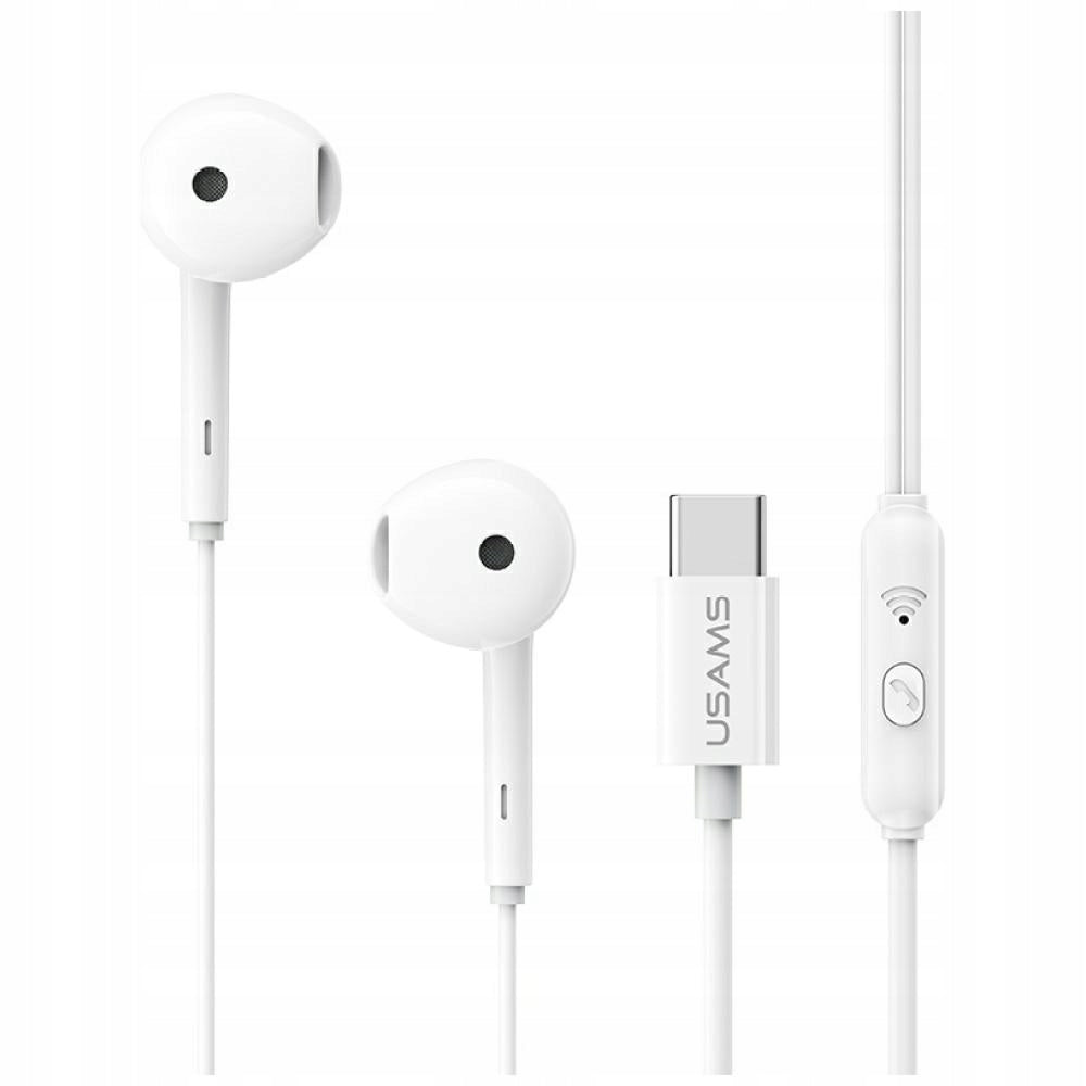 USAMS Wired USB-C 1.2m In-Ear Headphones with Remote Control